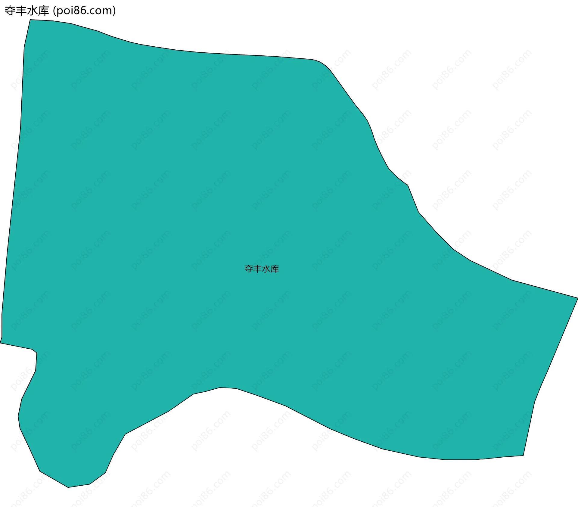 夺丰水库边界地图