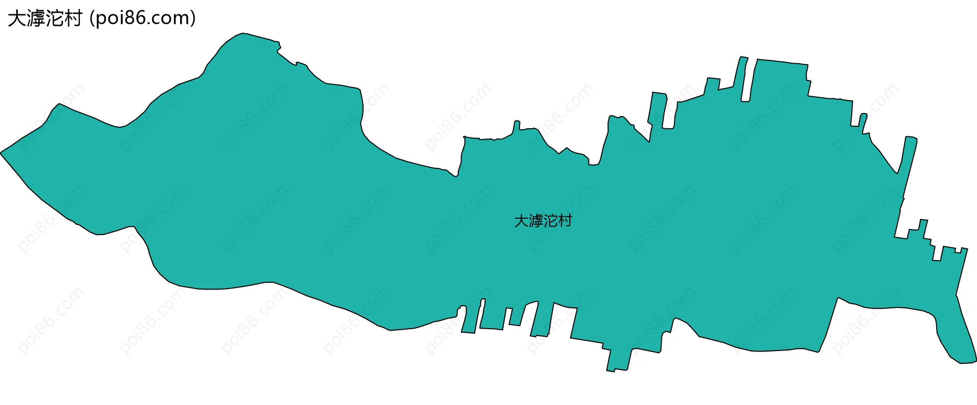 大滹沱村边界地图