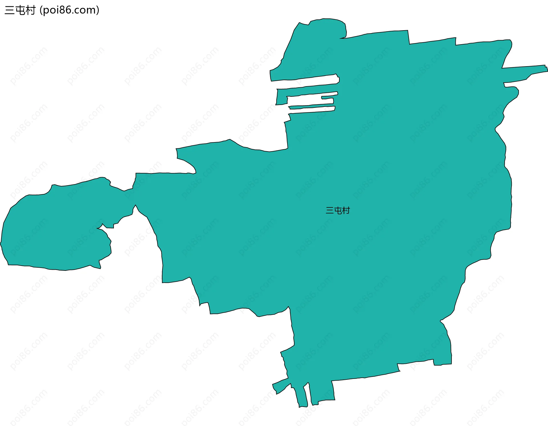 三屯村边界地图