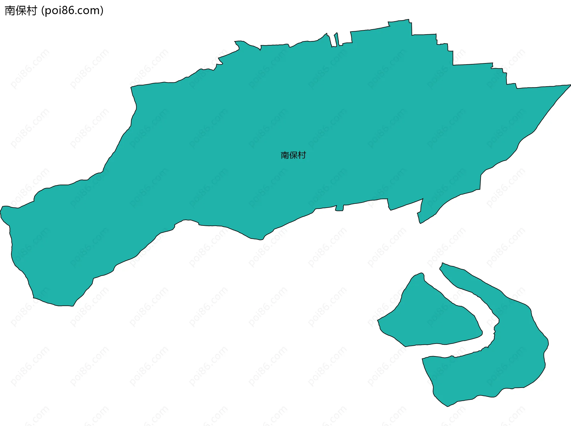 南保村边界地图