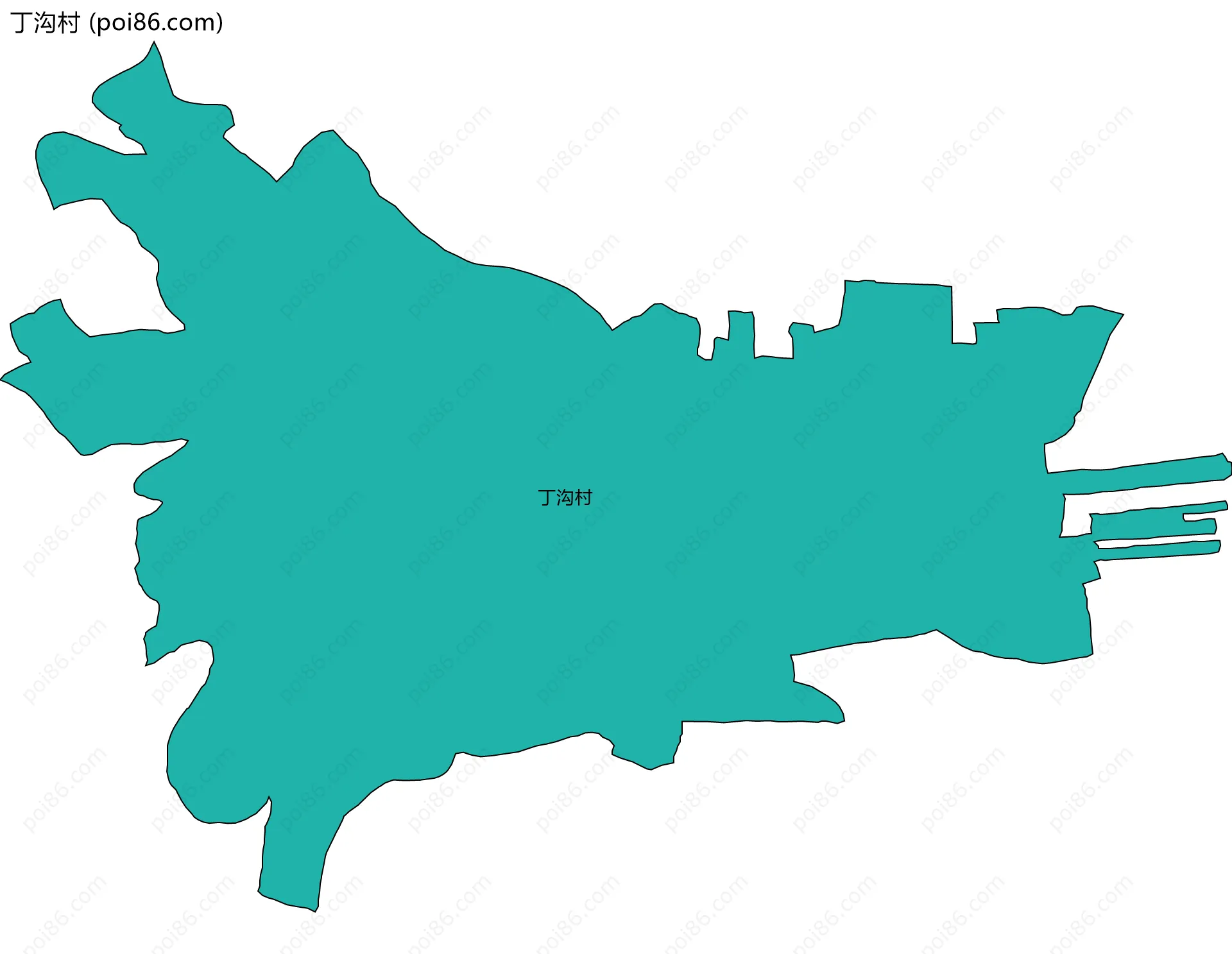 丁沟村边界地图