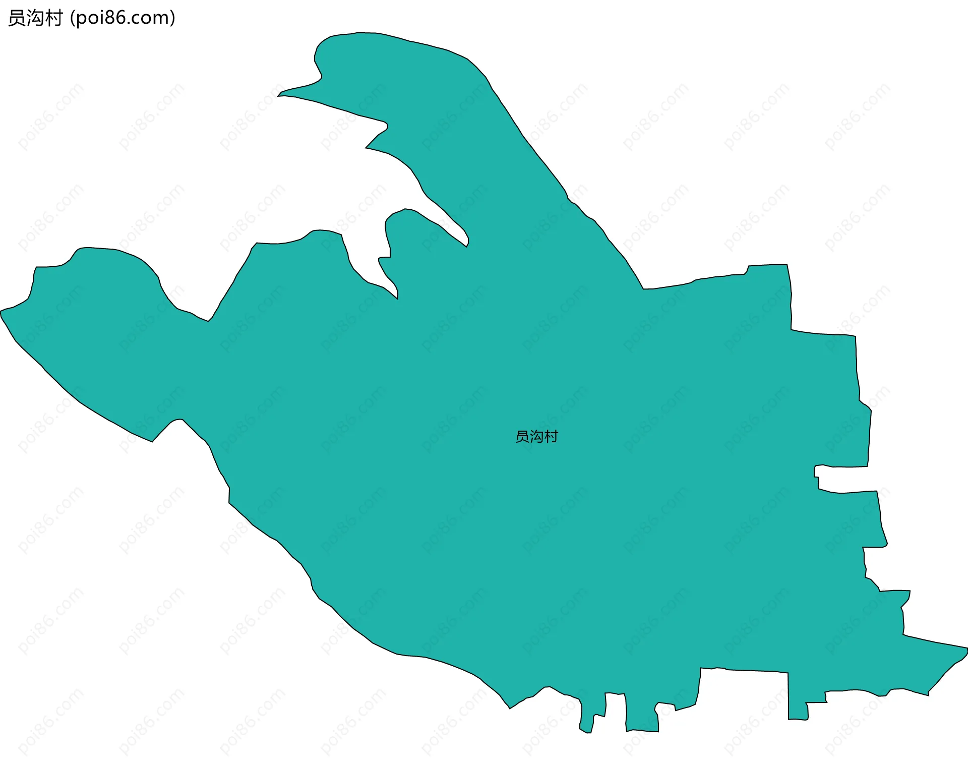 员沟村边界地图