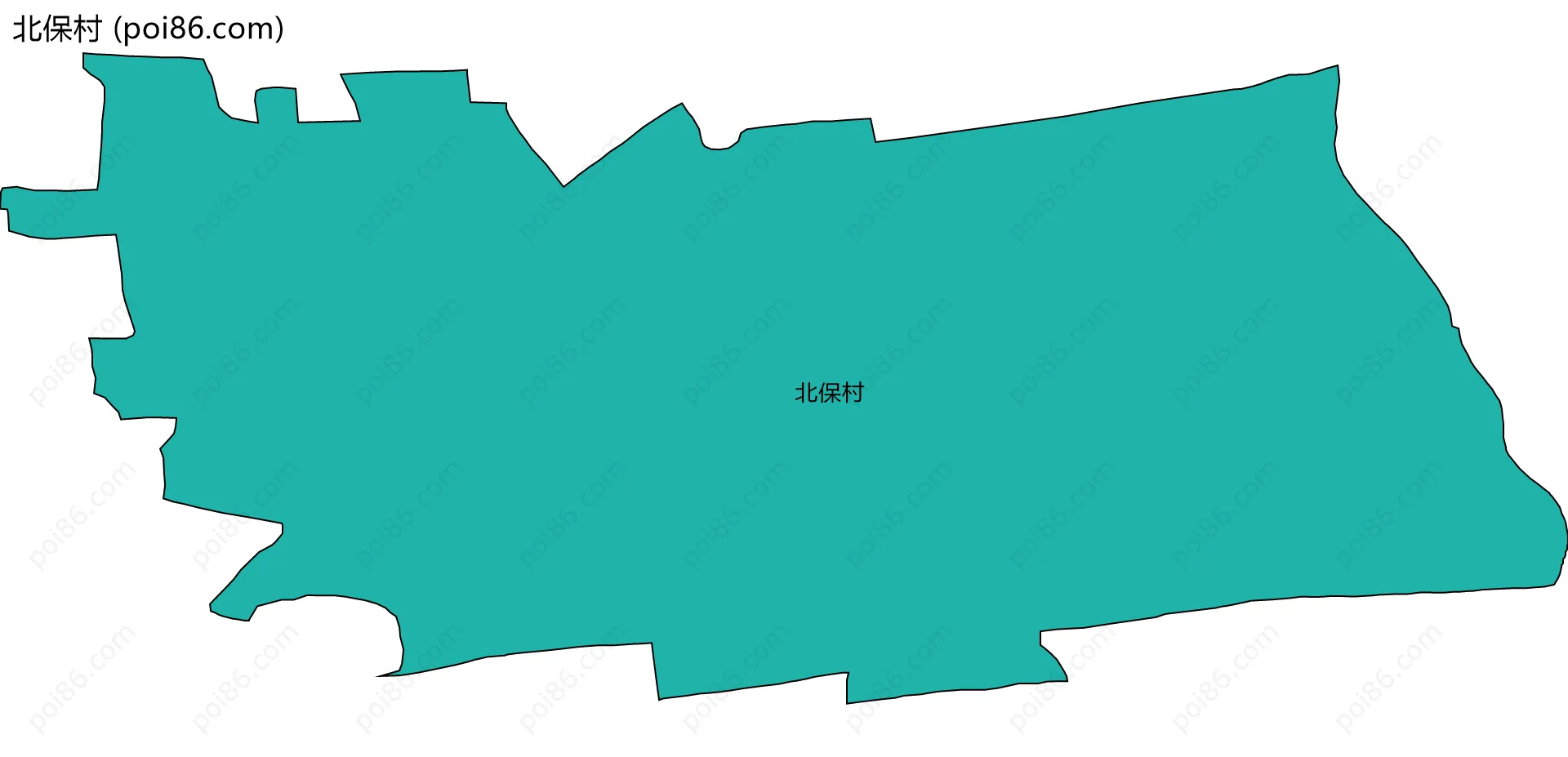 北保村边界地图