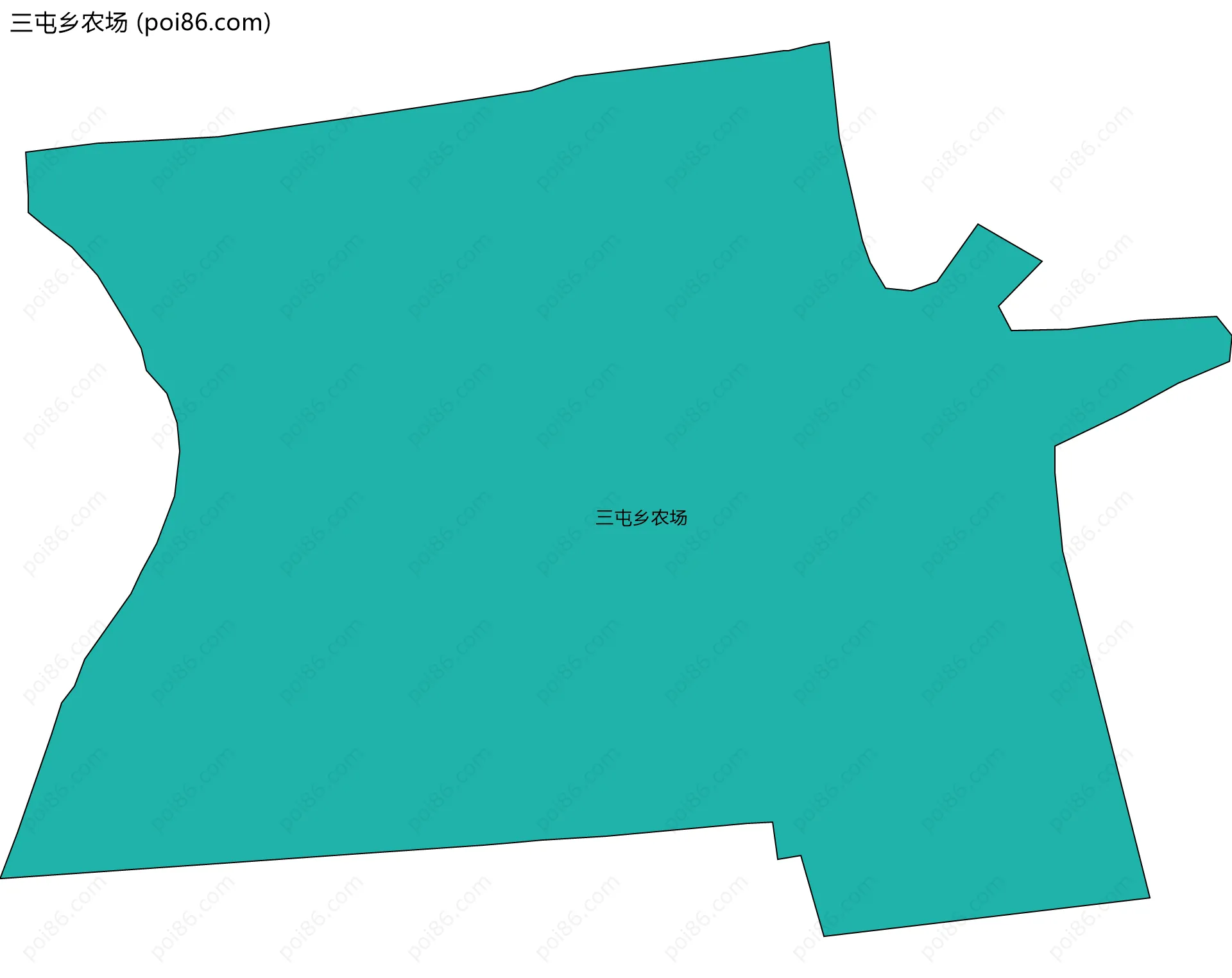 三屯乡农场边界地图