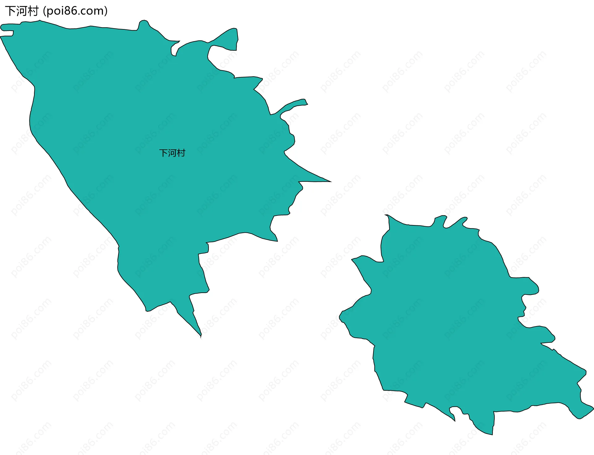 下河村边界地图