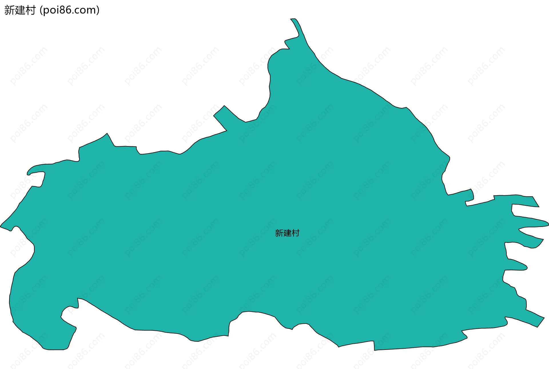 新建村边界地图