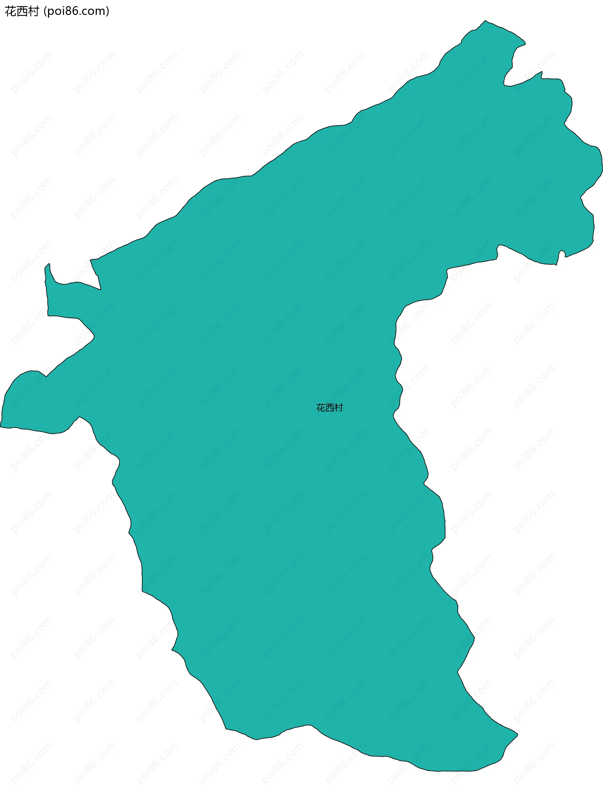 花西村边界地图