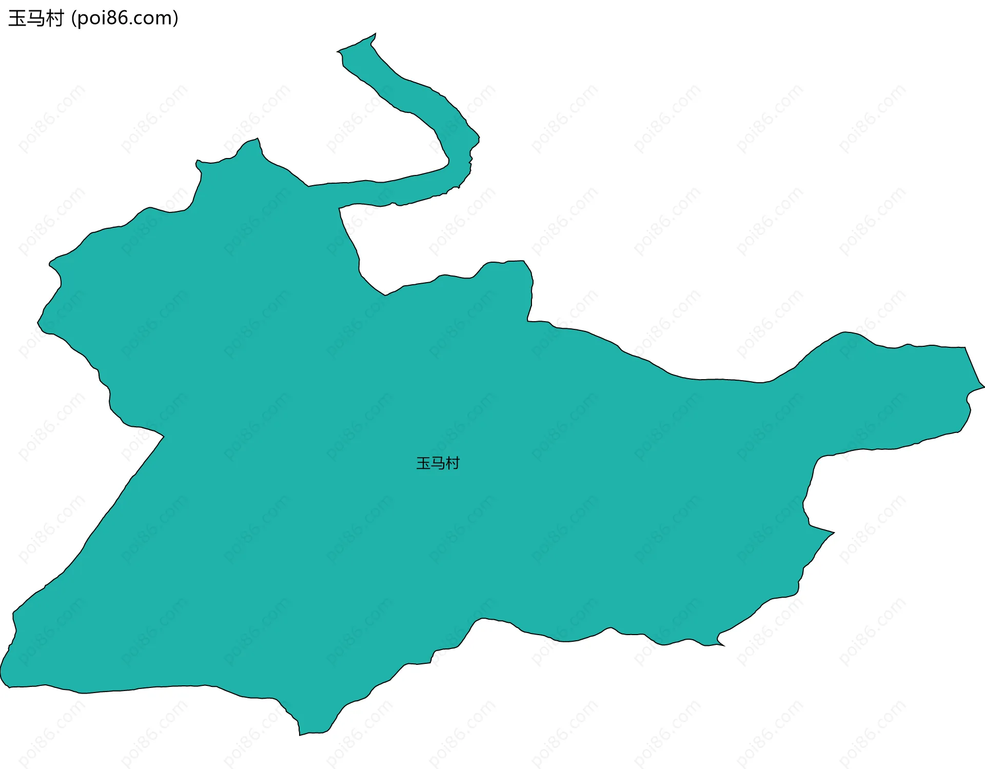 玉马村边界地图