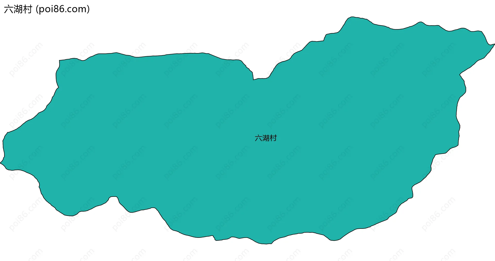 六湖村边界地图