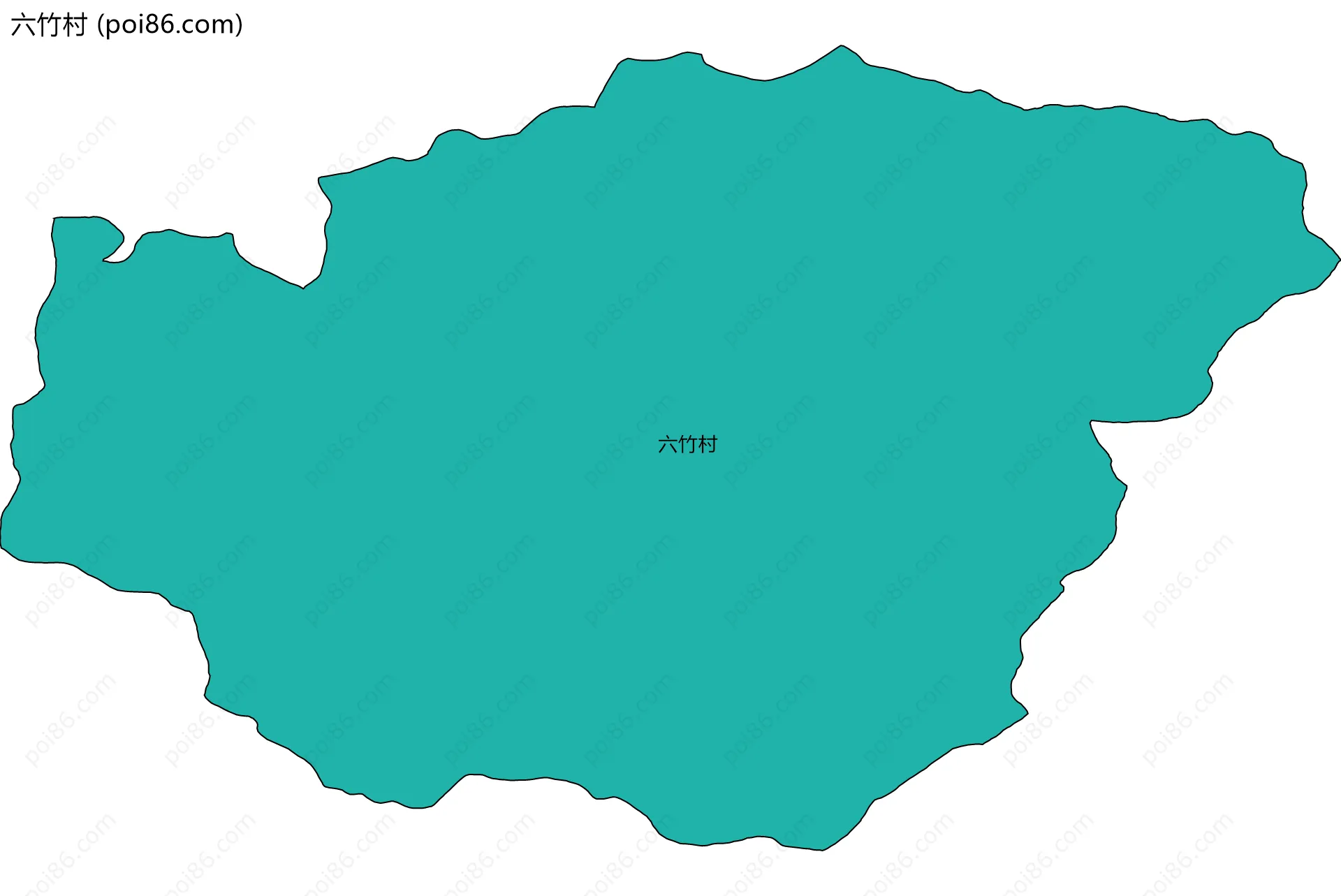 六竹村边界地图