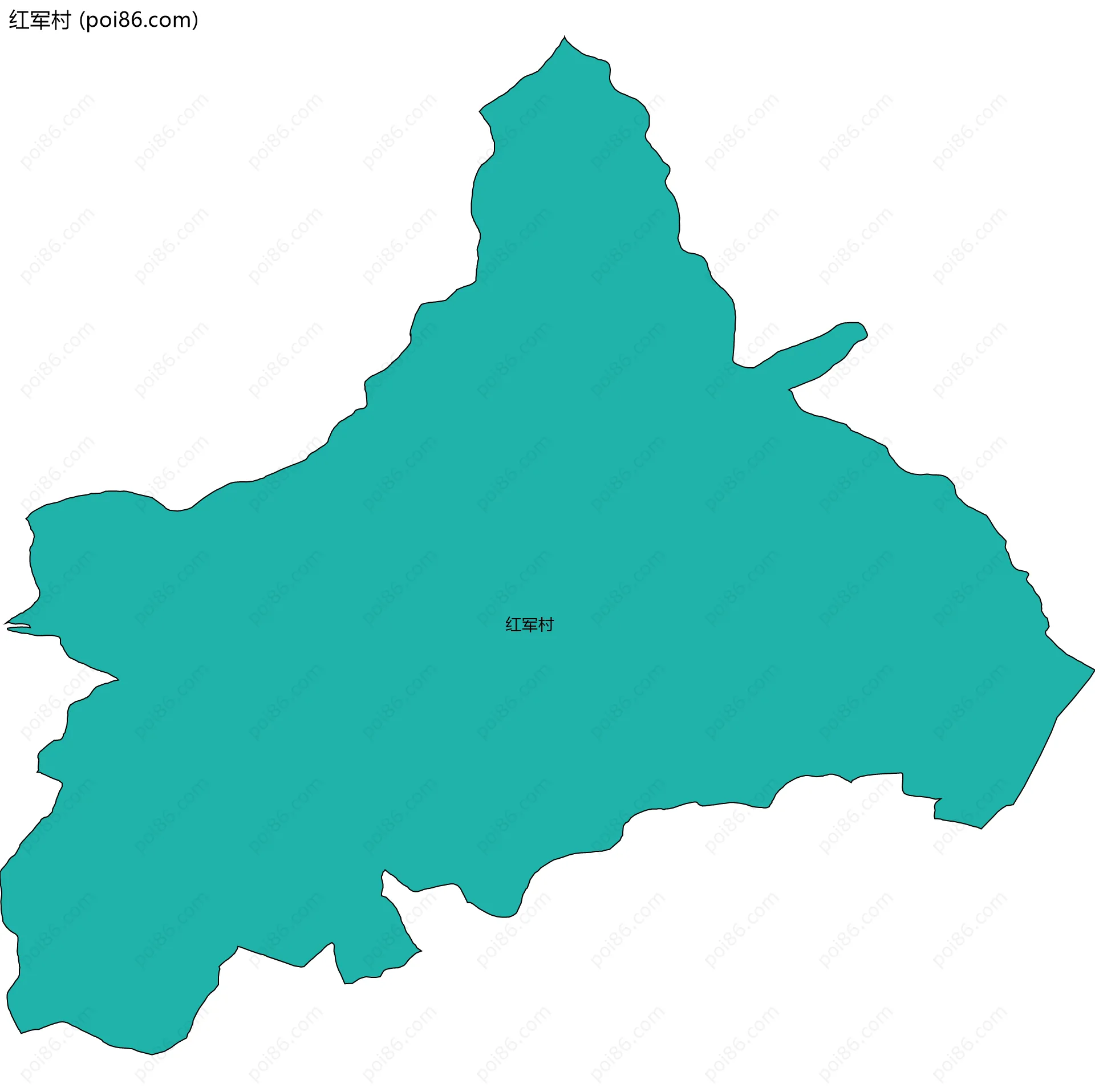 红军村边界地图