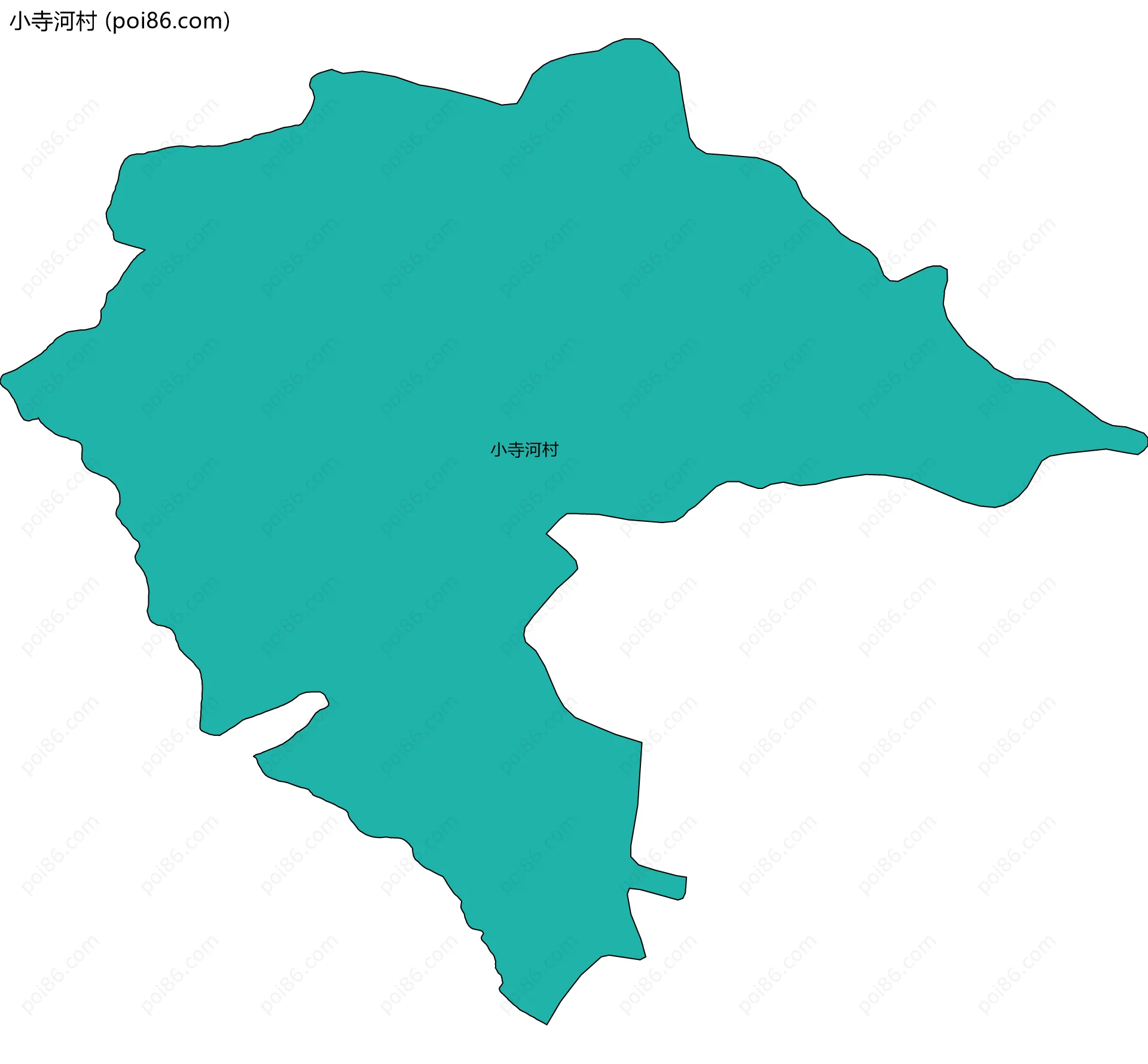 小寺河村边界地图