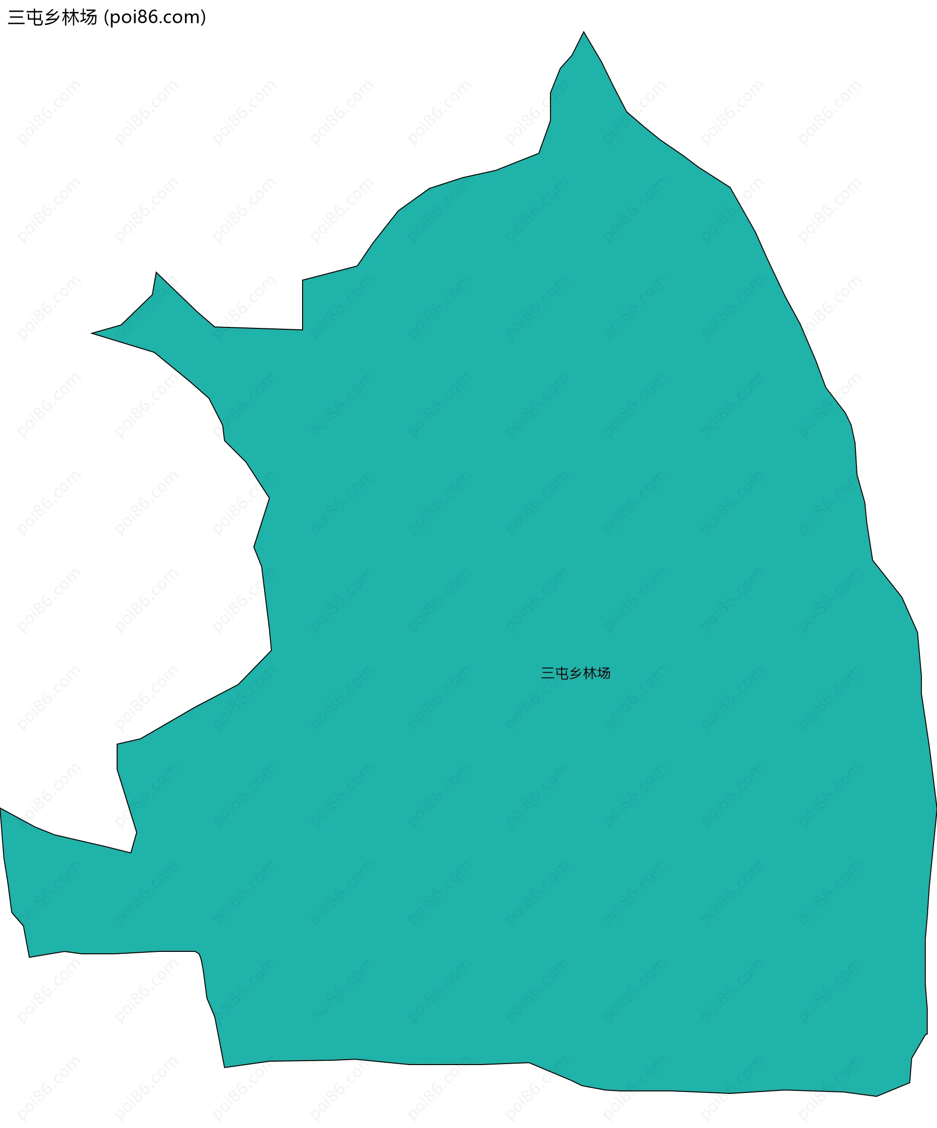 三屯乡林场边界地图