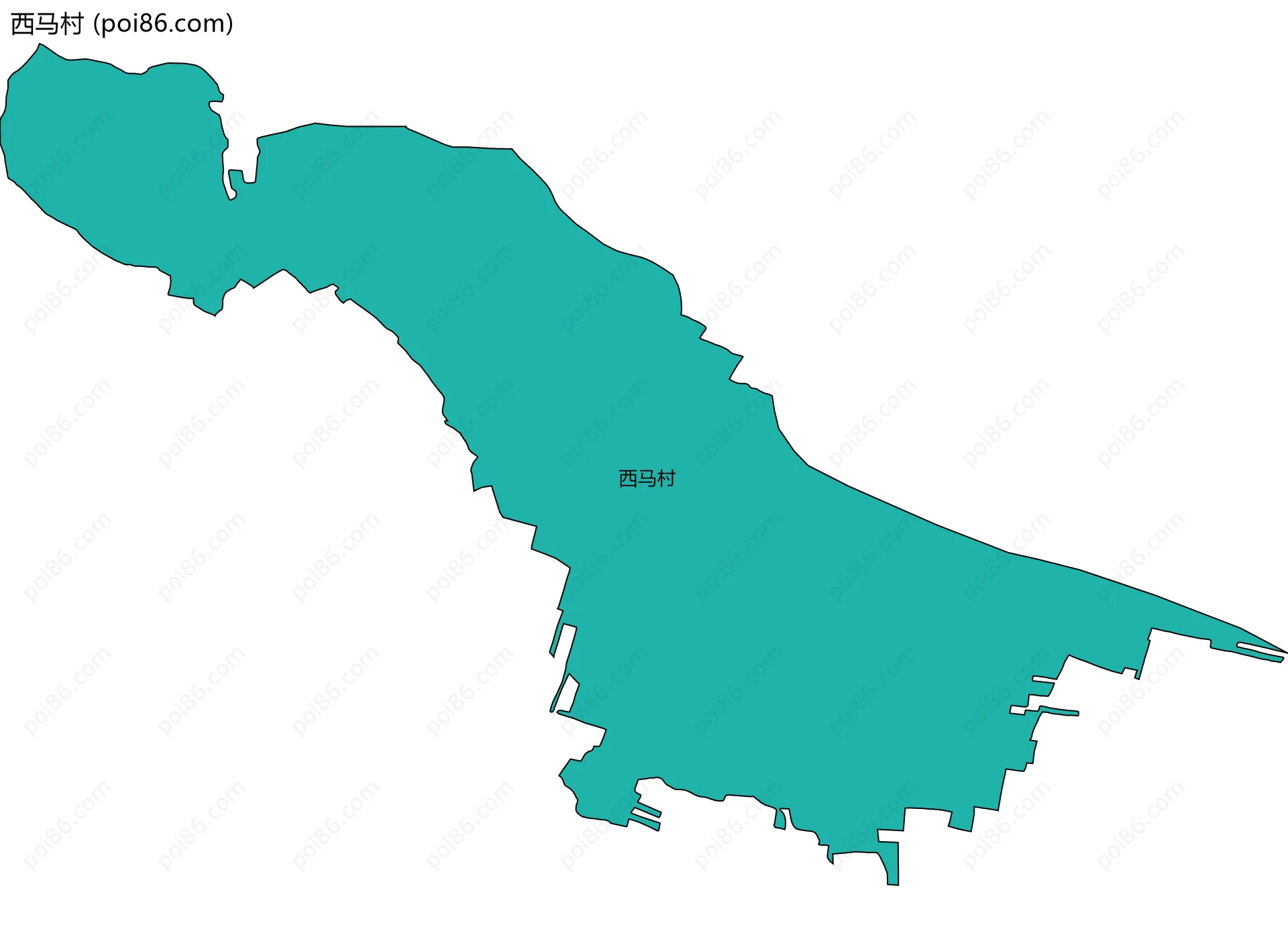 西马村边界地图