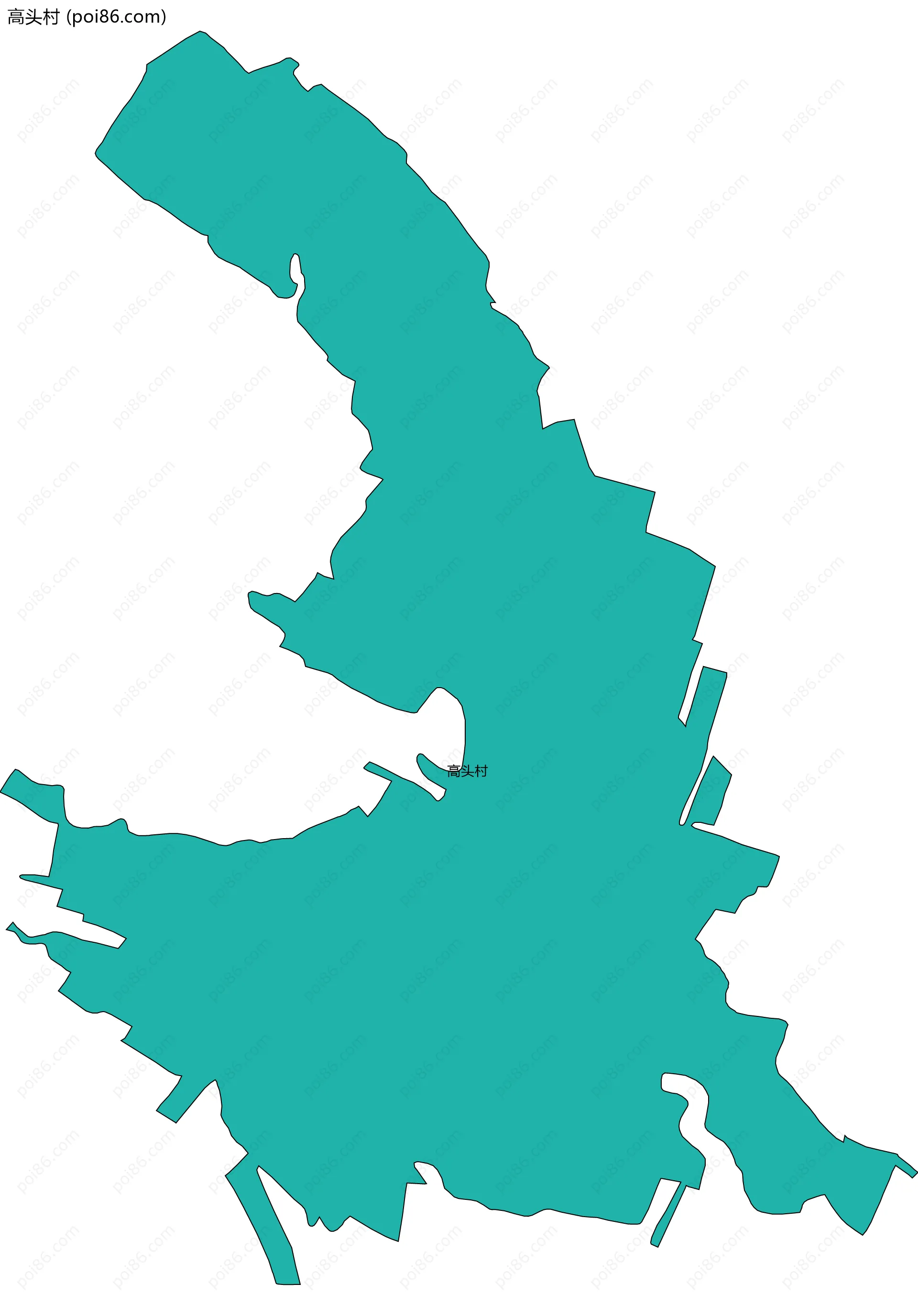 高头村边界地图