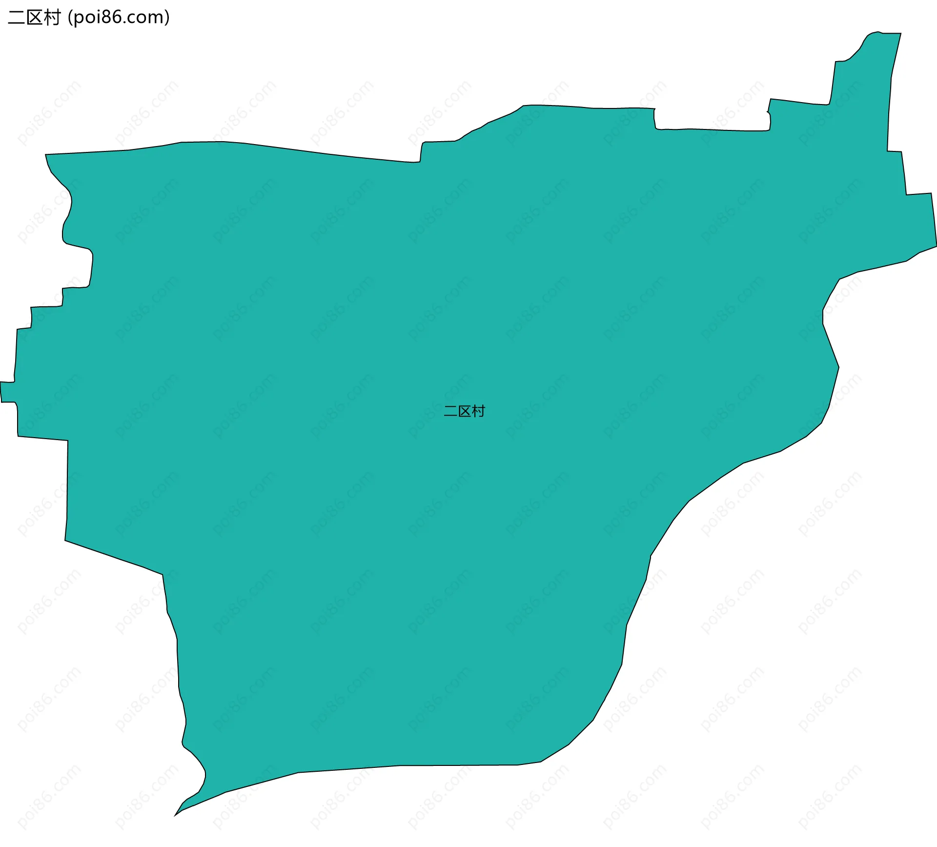 二区村边界地图