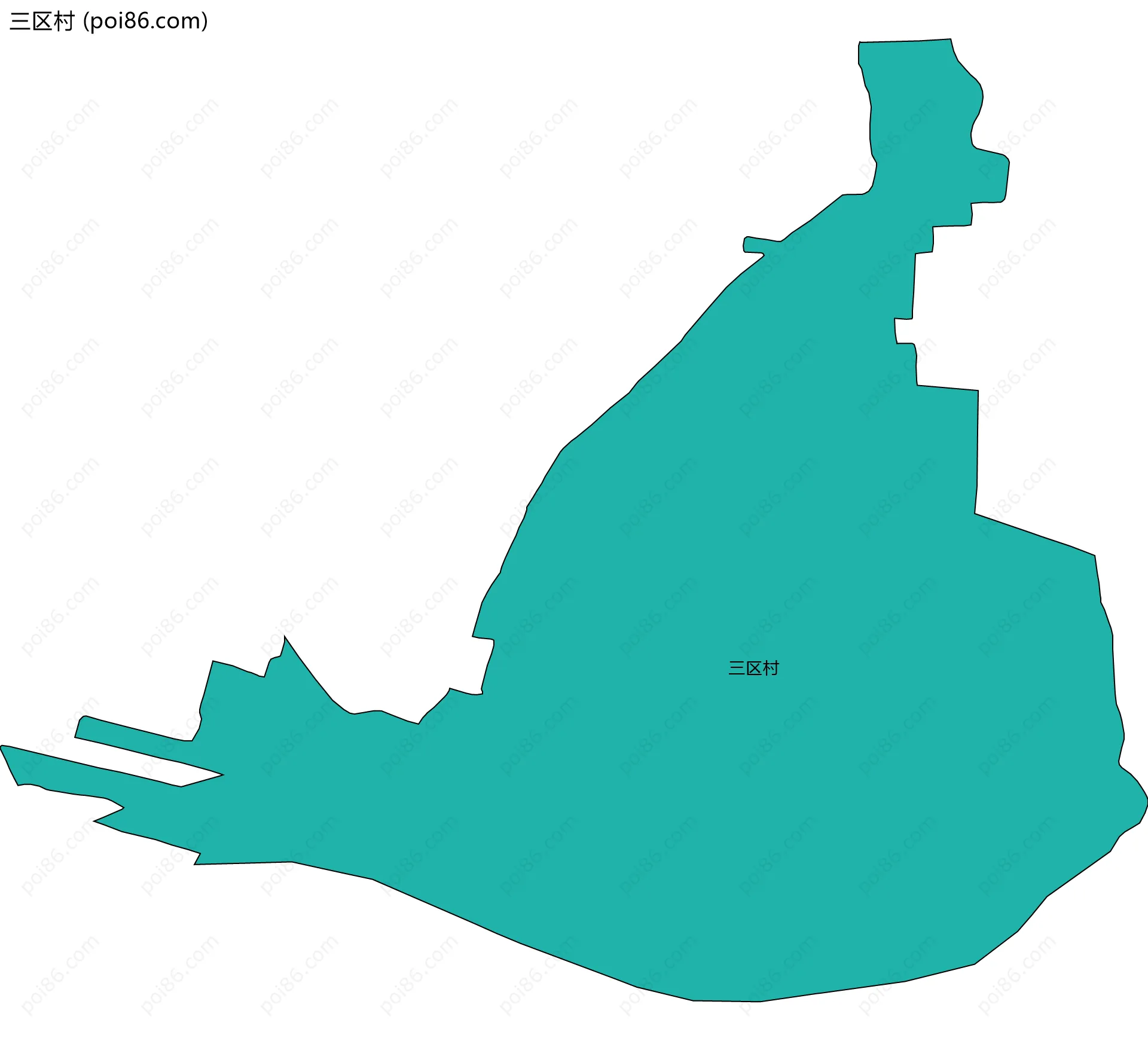 三区村边界地图