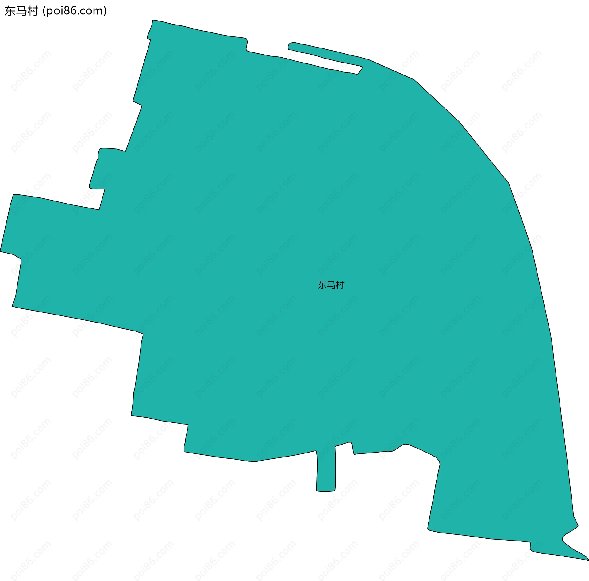 东马村边界地图