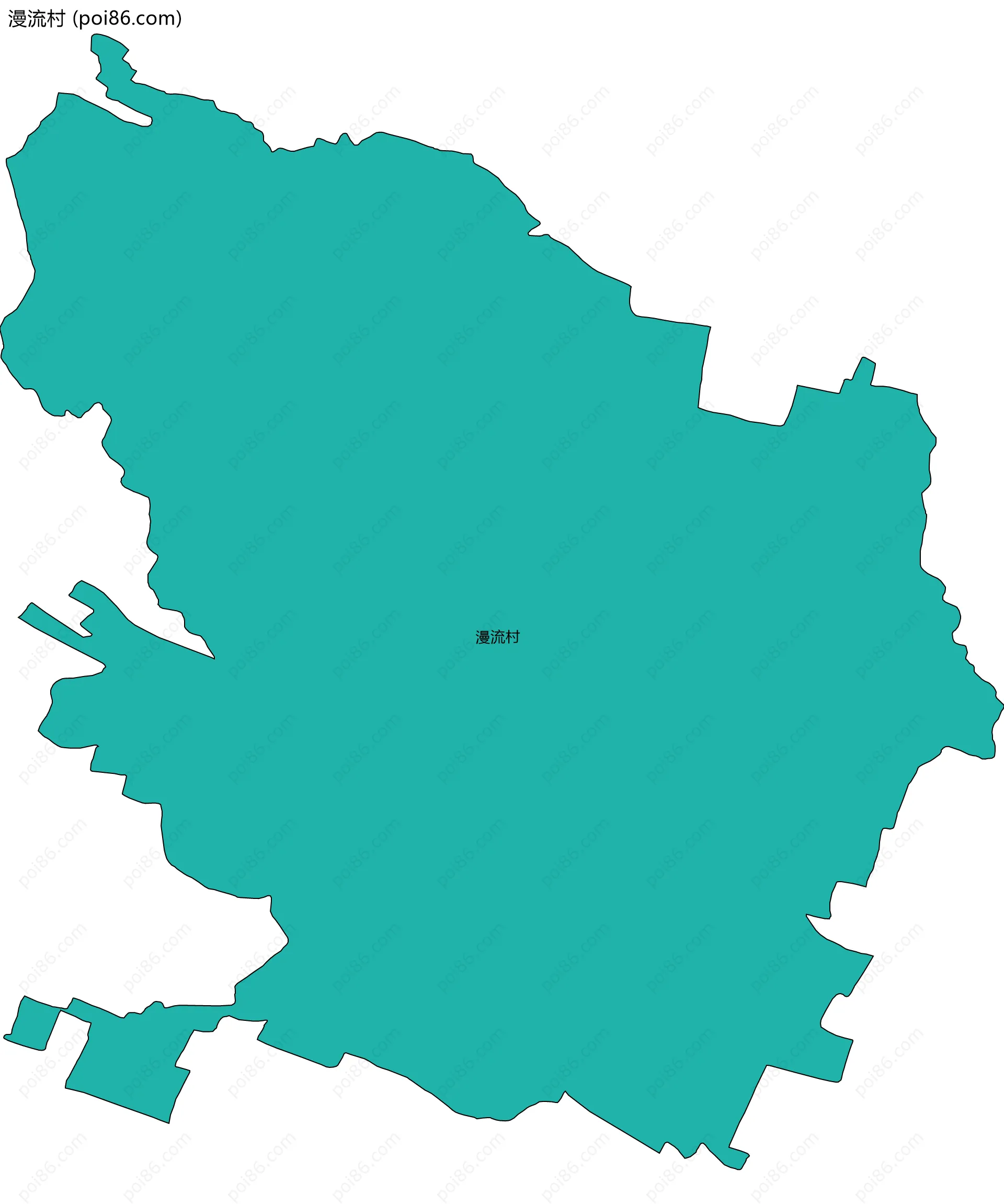 漫流村边界地图