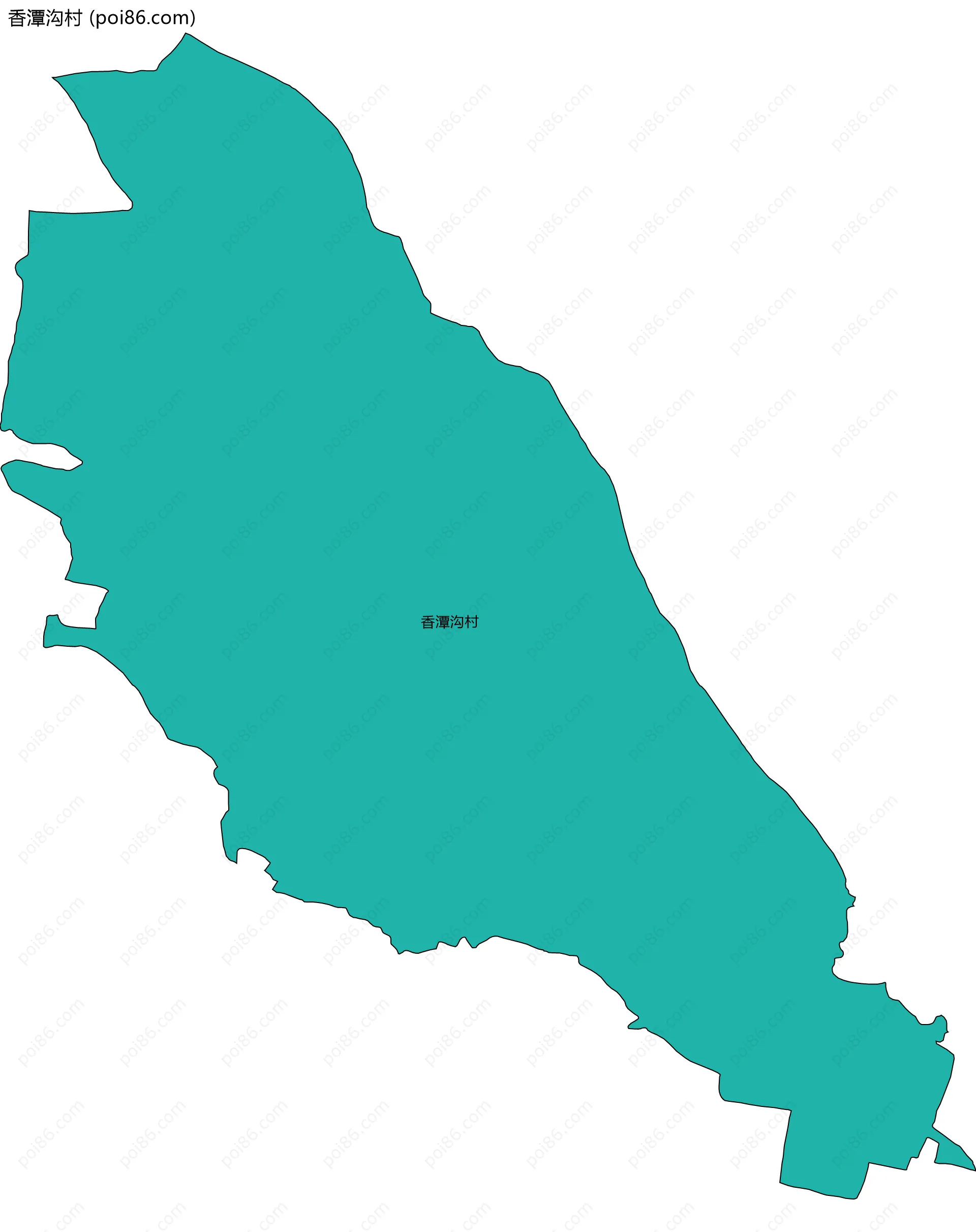 香潭沟村边界地图