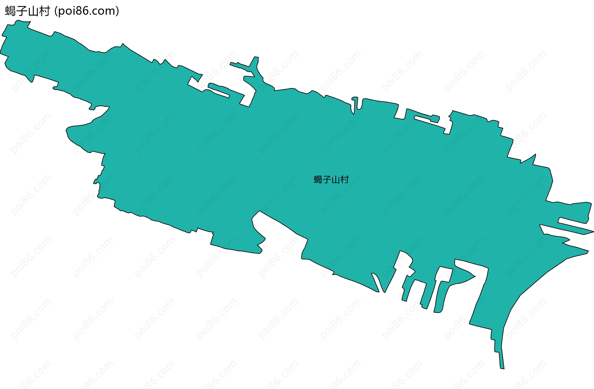 蝎子山村边界地图