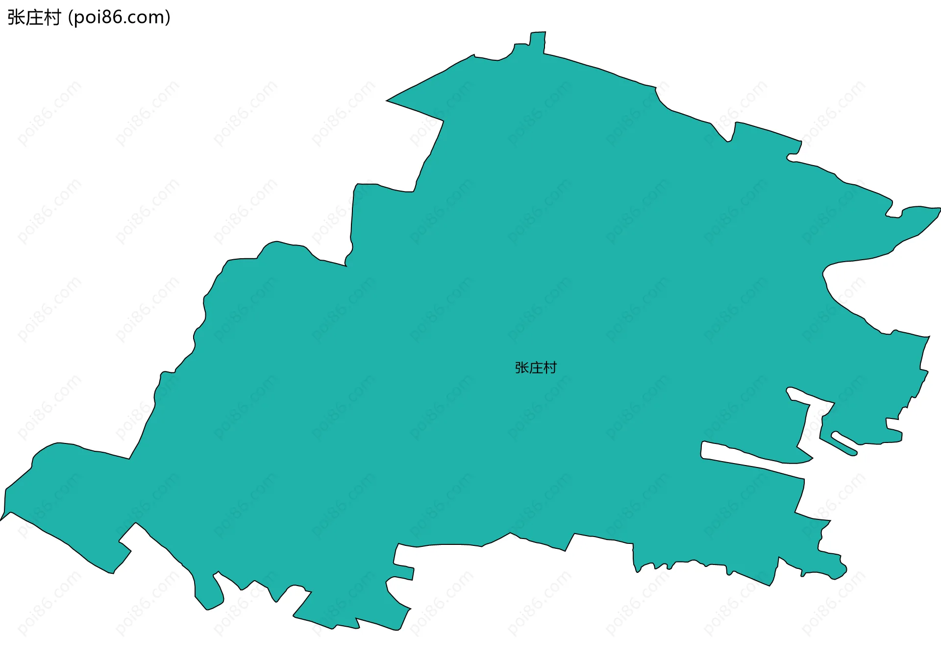 张庄村边界地图