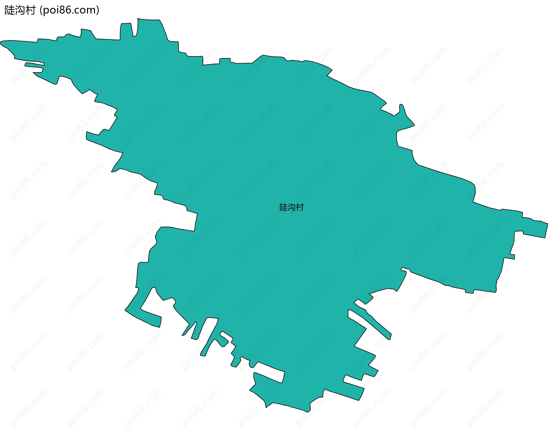 陡沟村边界地图