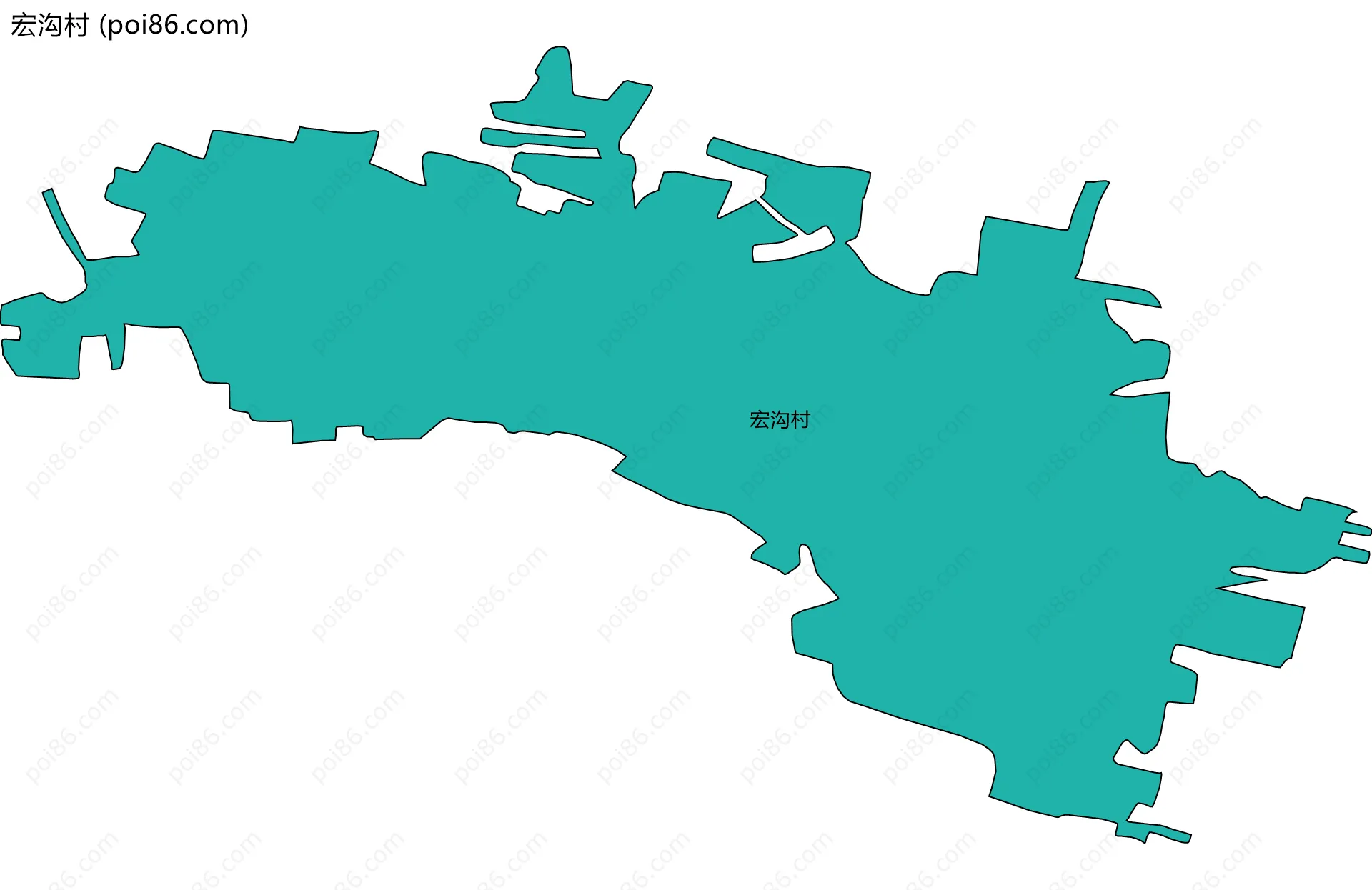 宏沟村边界地图