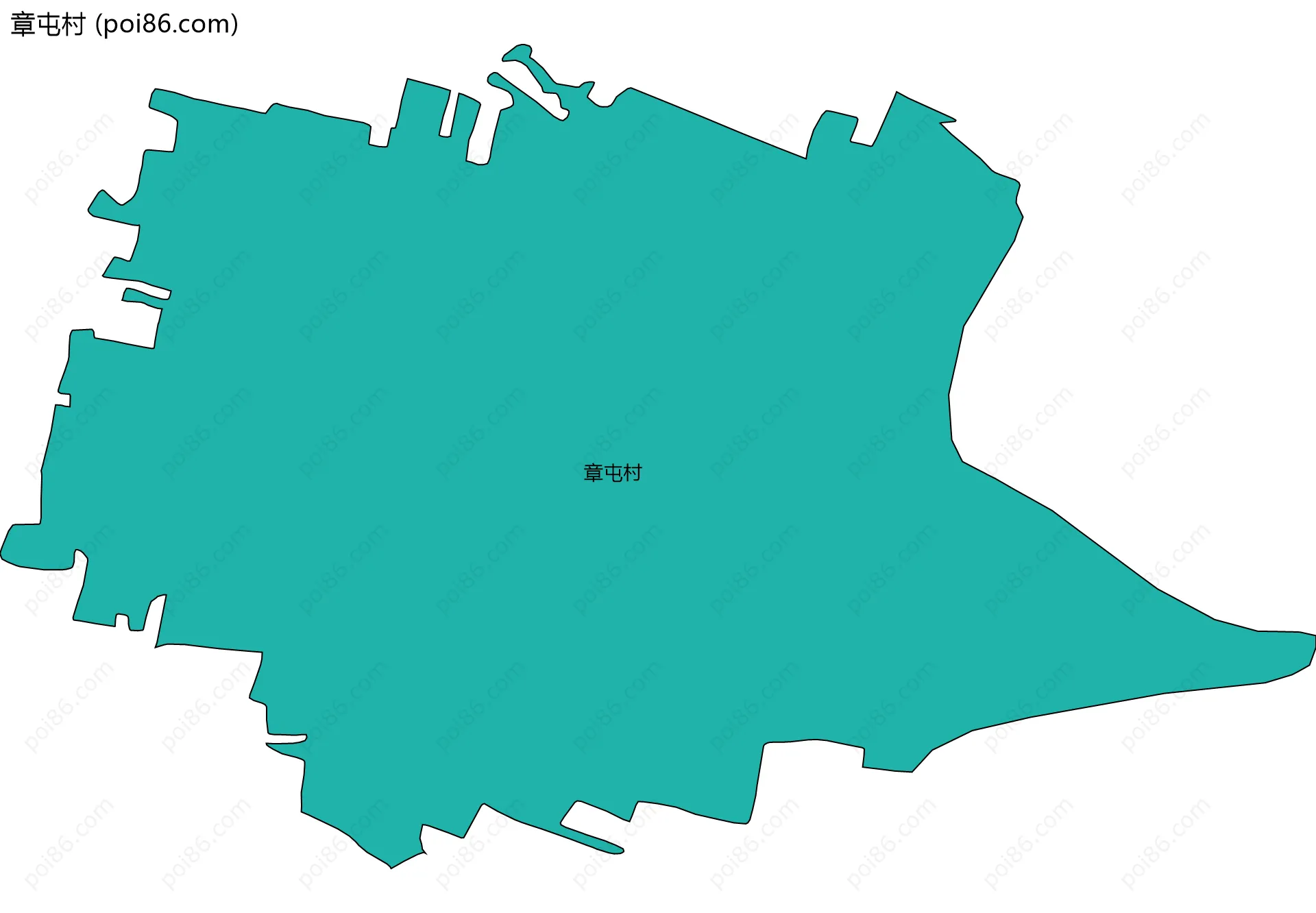 章屯村边界地图