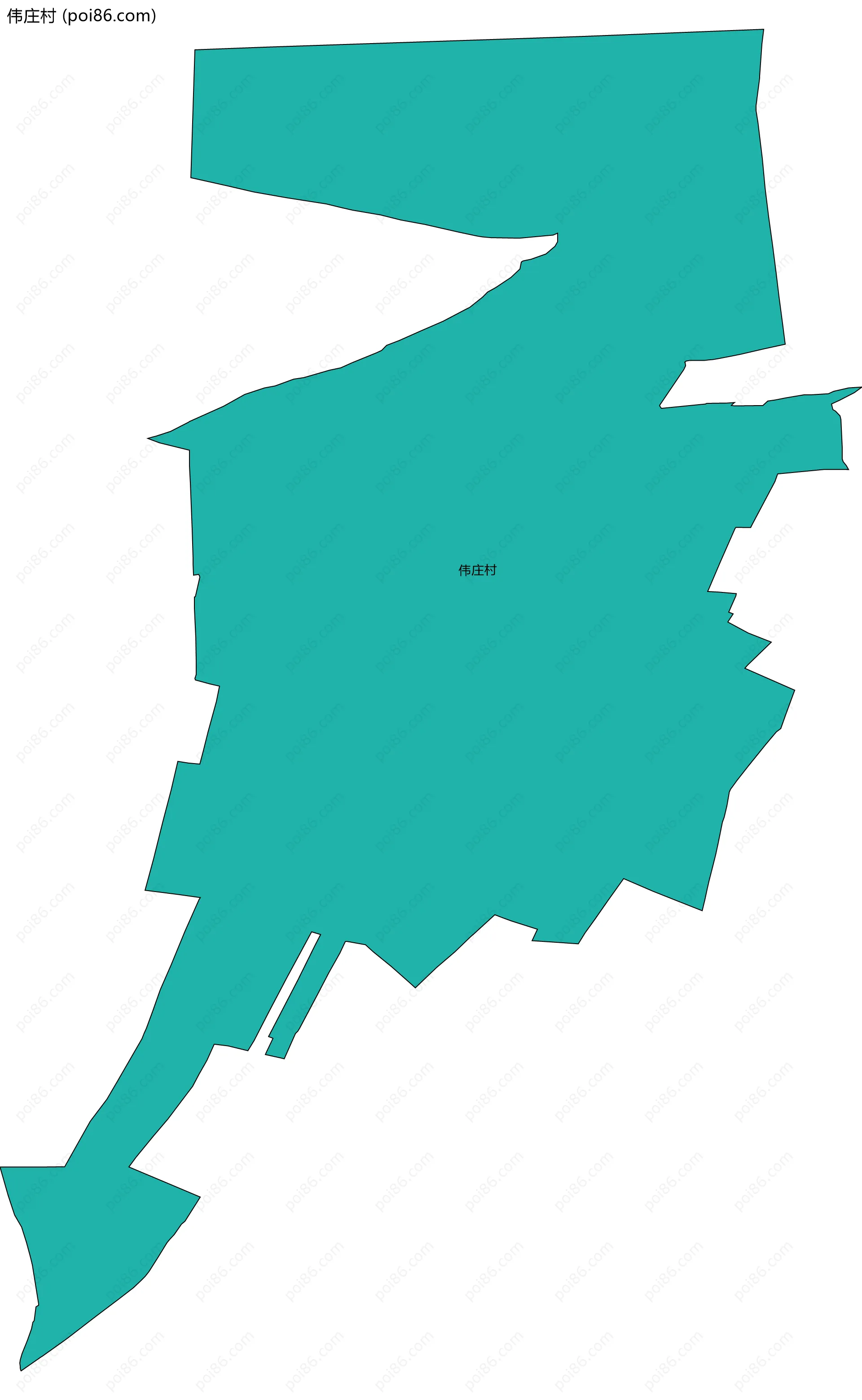 伟庄村边界地图