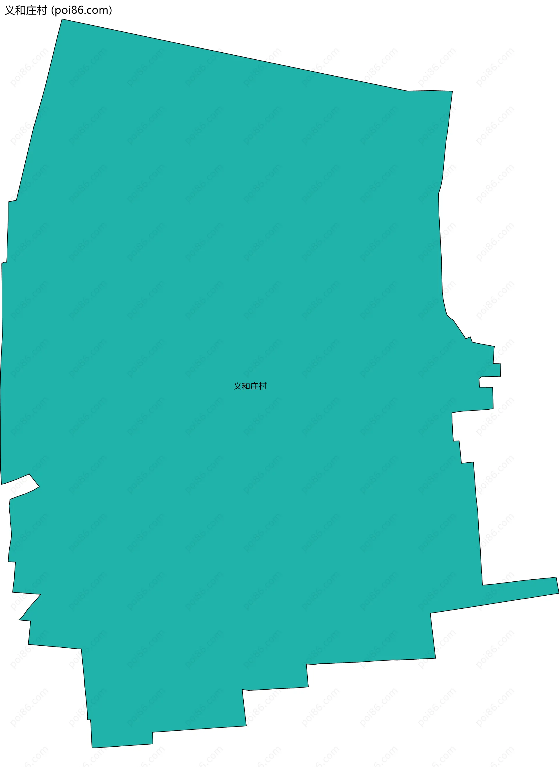 义和庄村边界地图