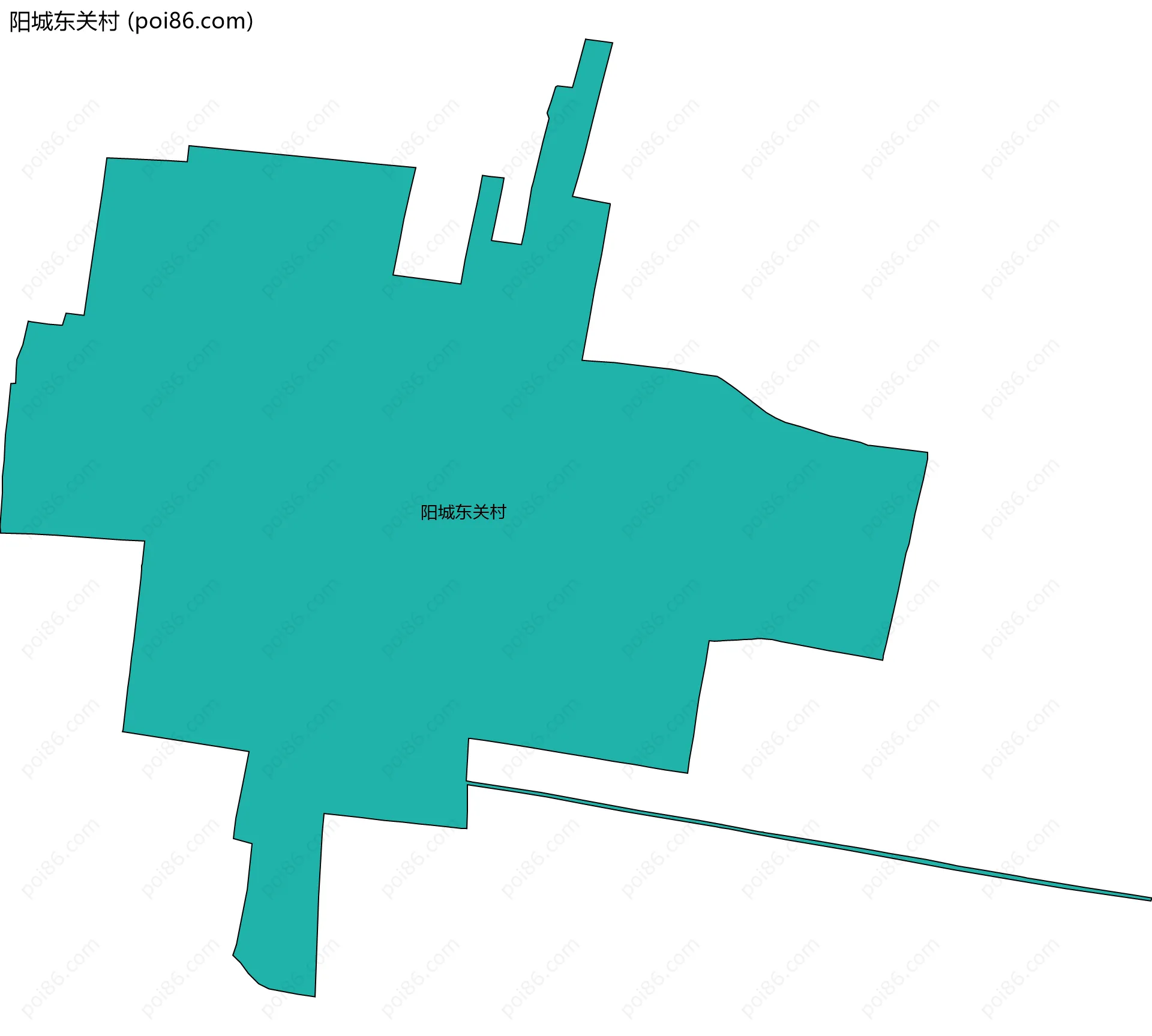 阳城东关村边界地图
