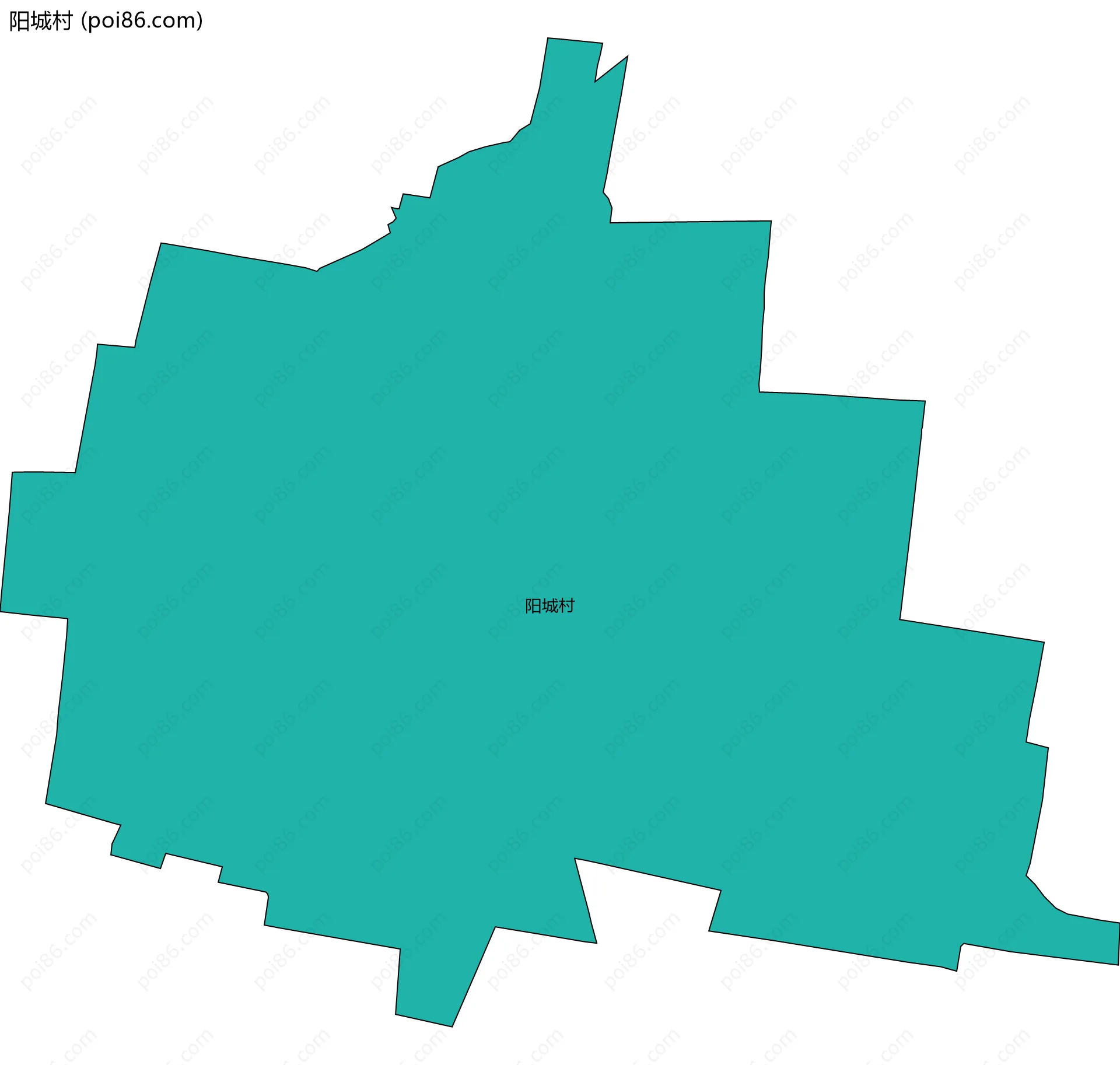 阳城村边界地图