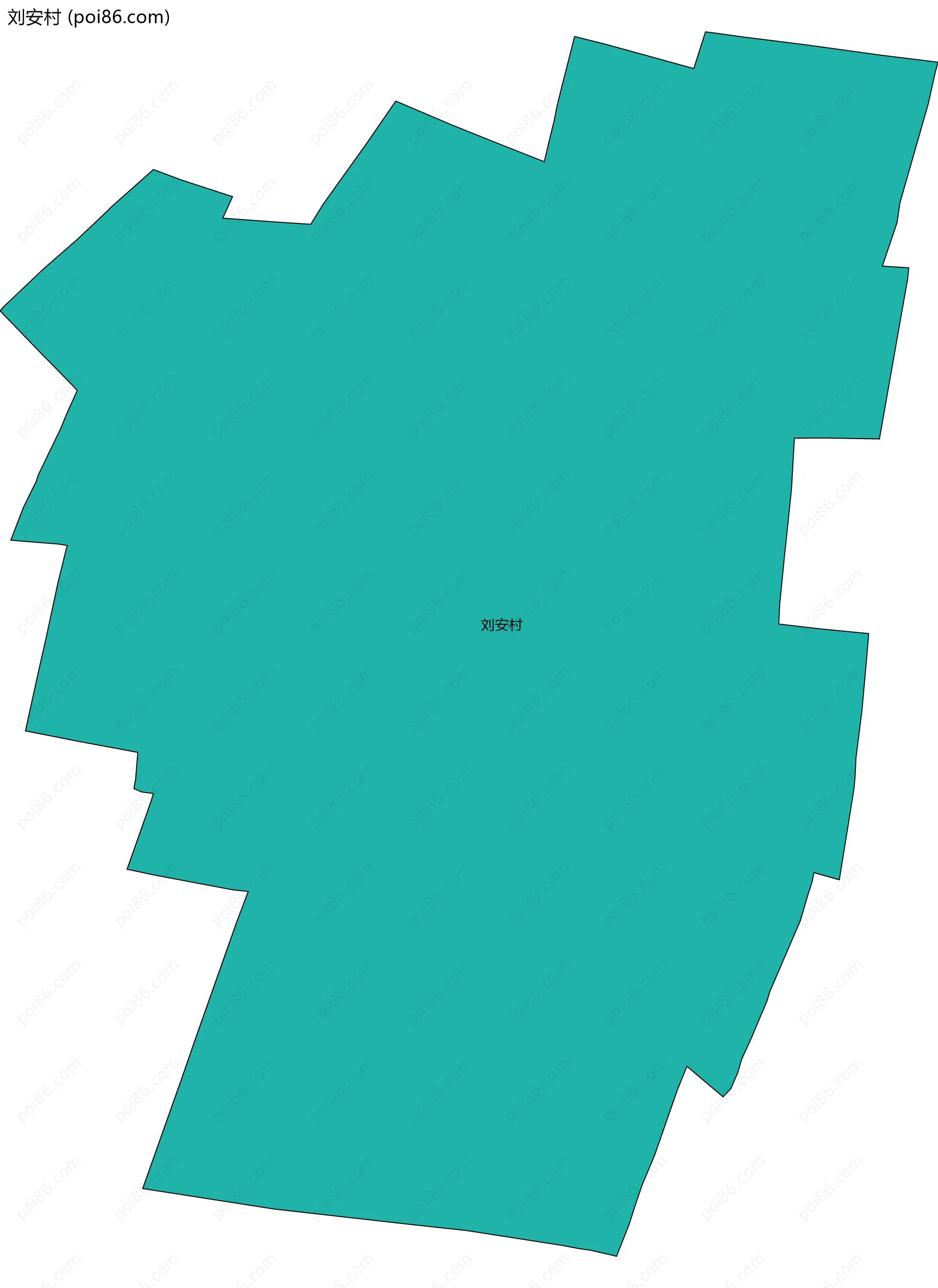 刘安村边界地图