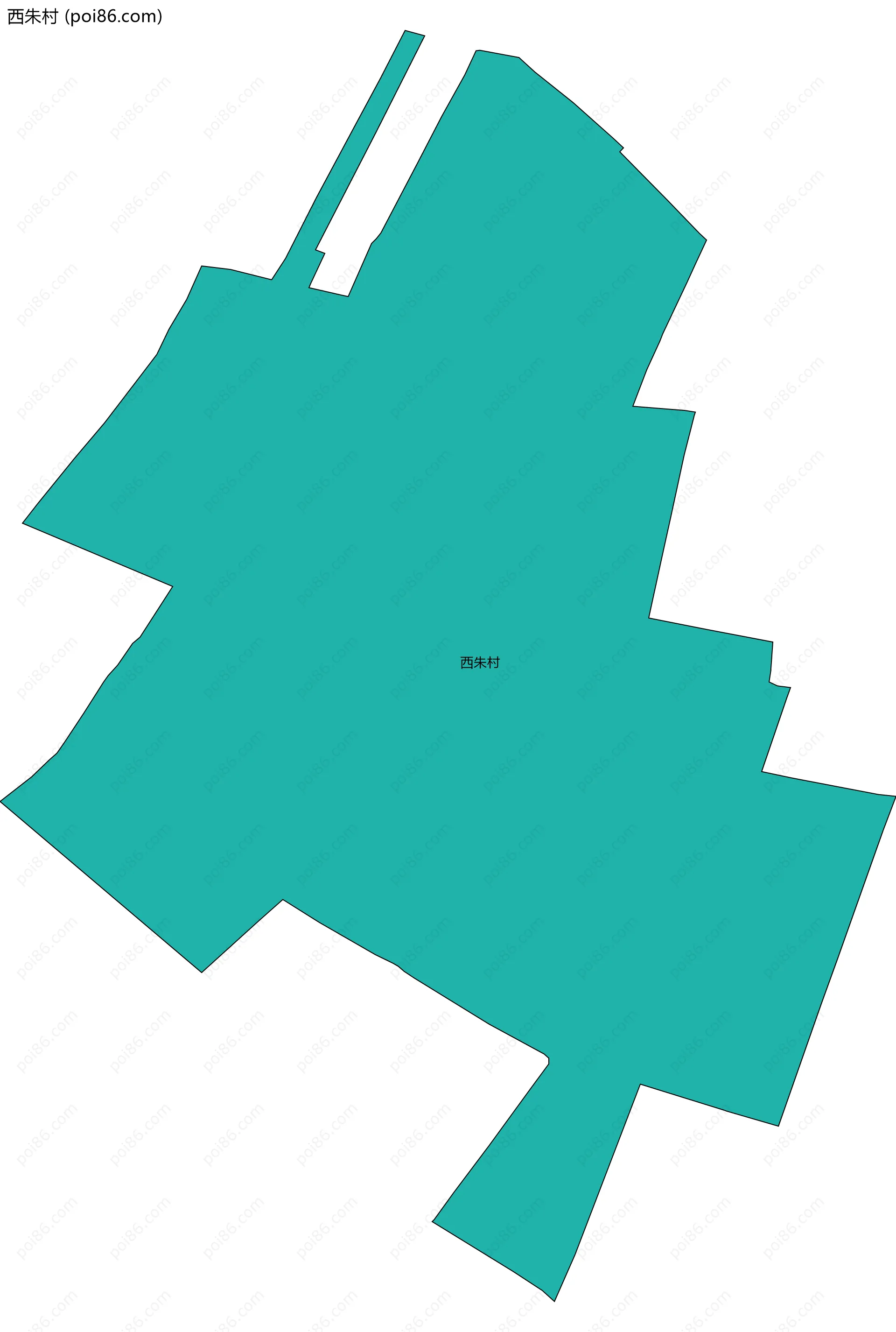 西朱村边界地图