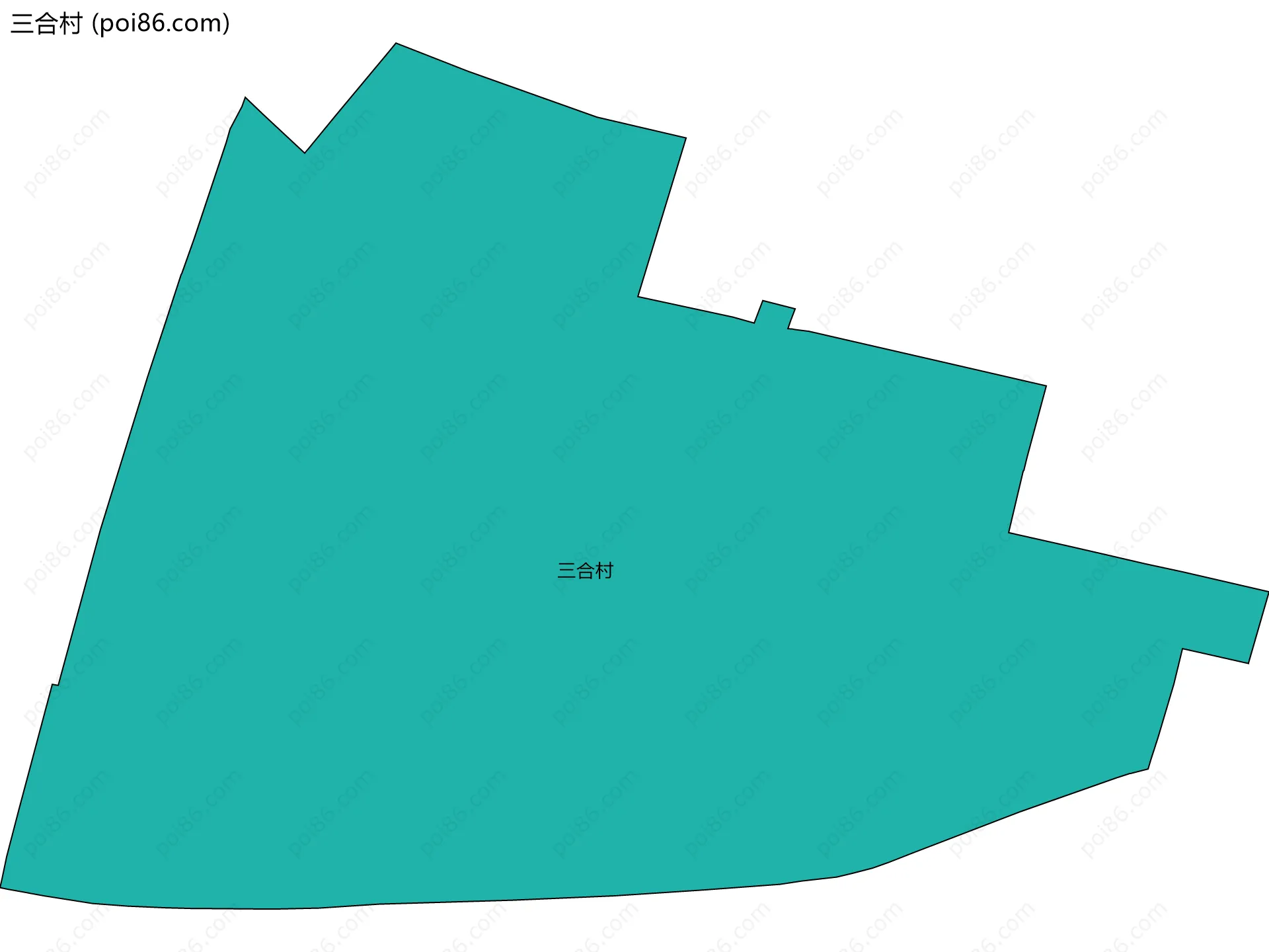 三合村边界地图