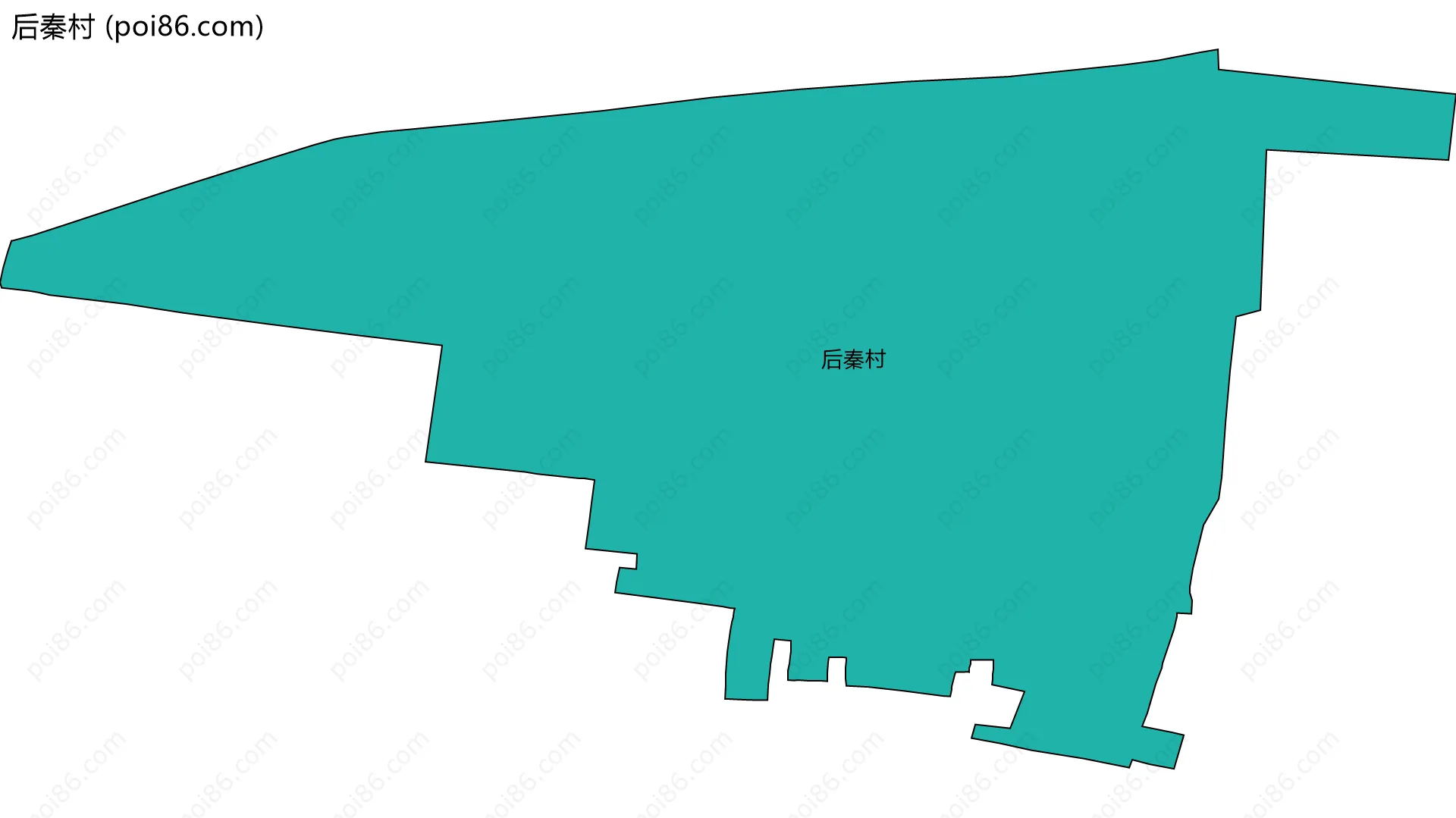 后秦村边界地图