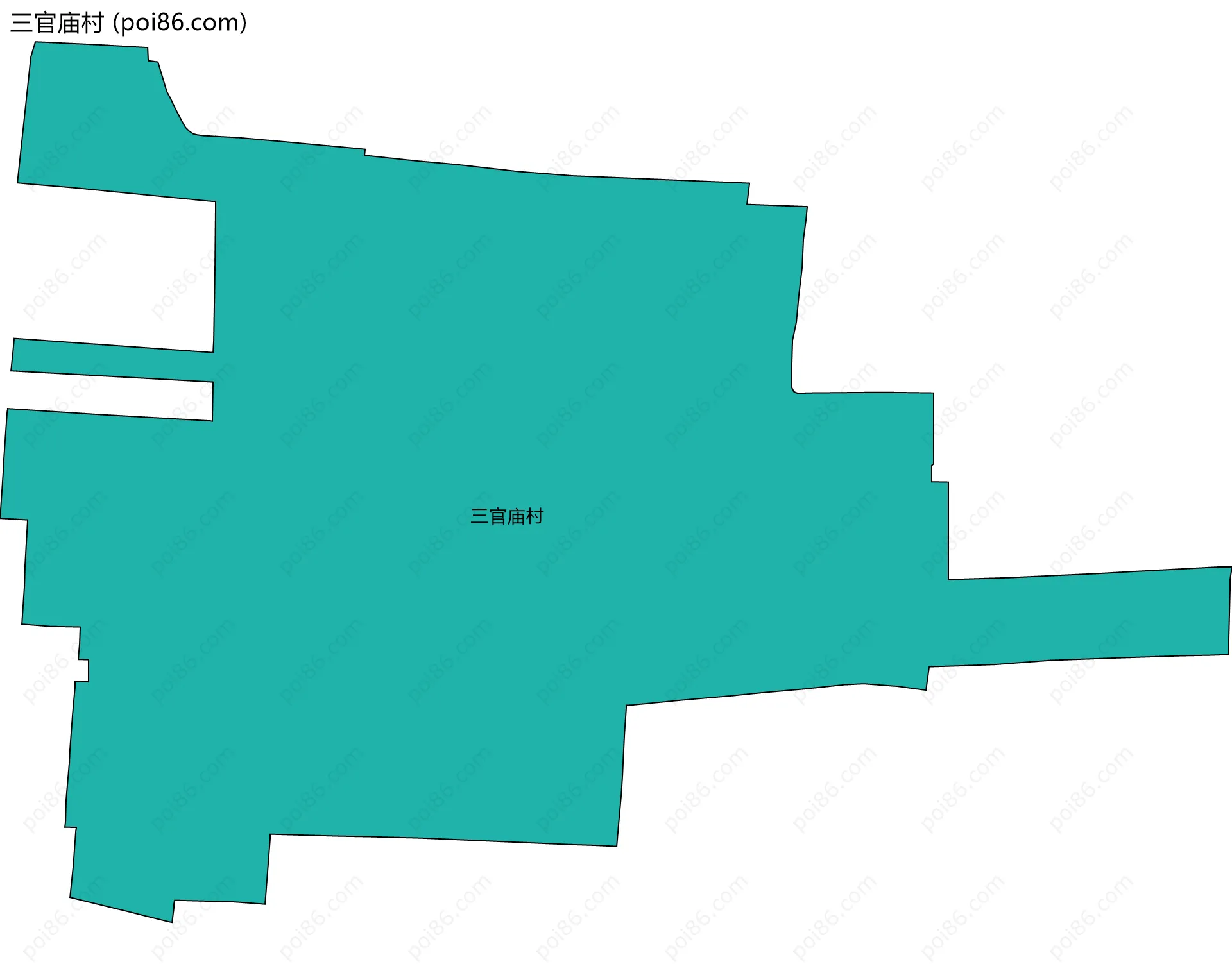 三官庙村边界地图
