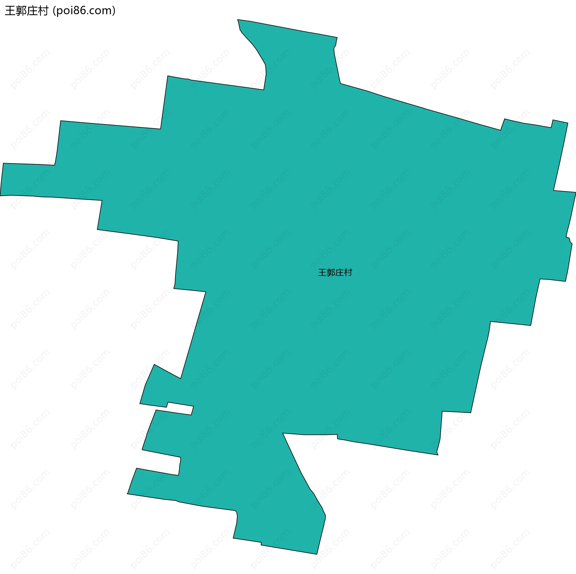 王郭庄村边界地图