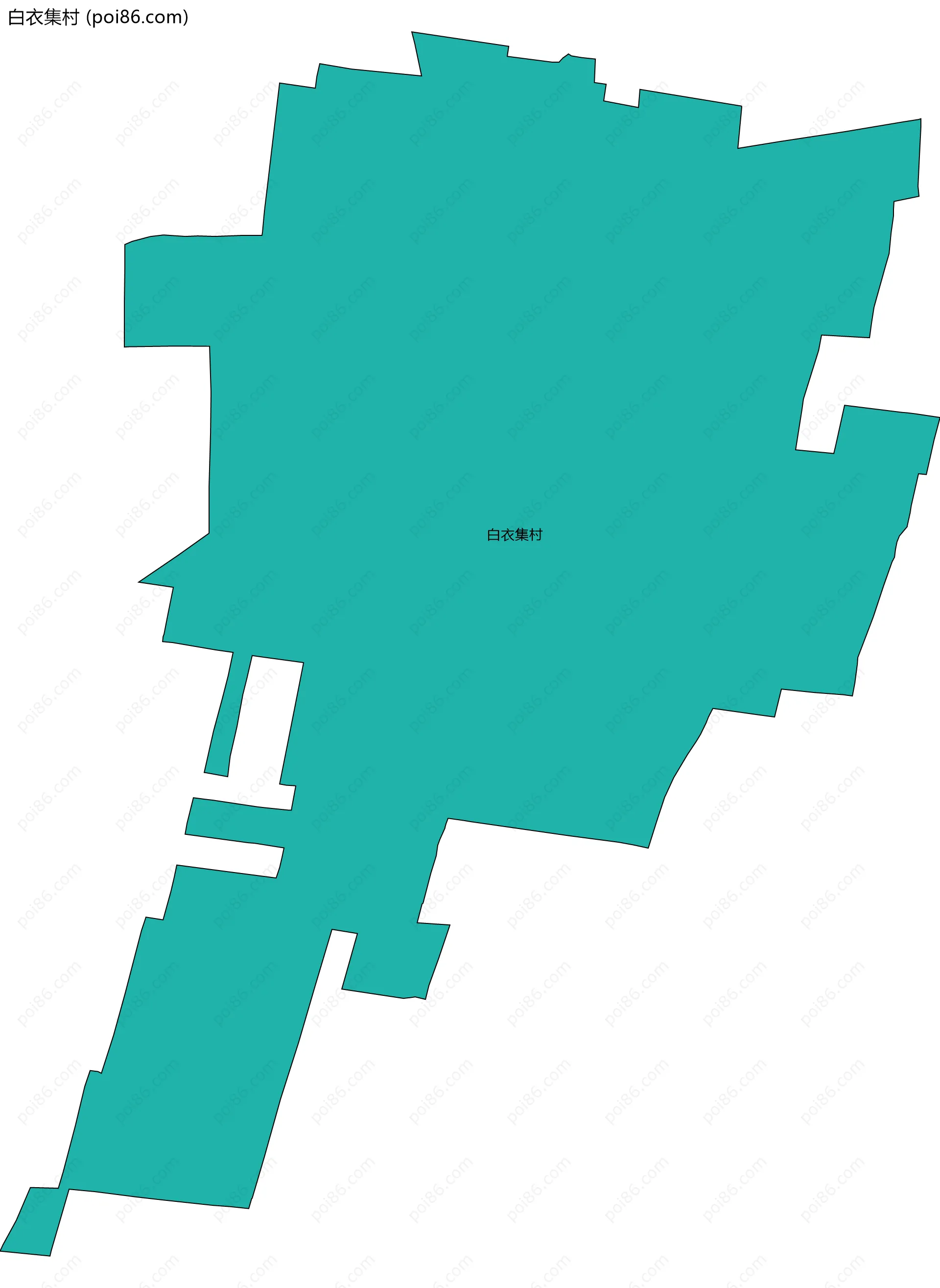 白衣集村边界地图
