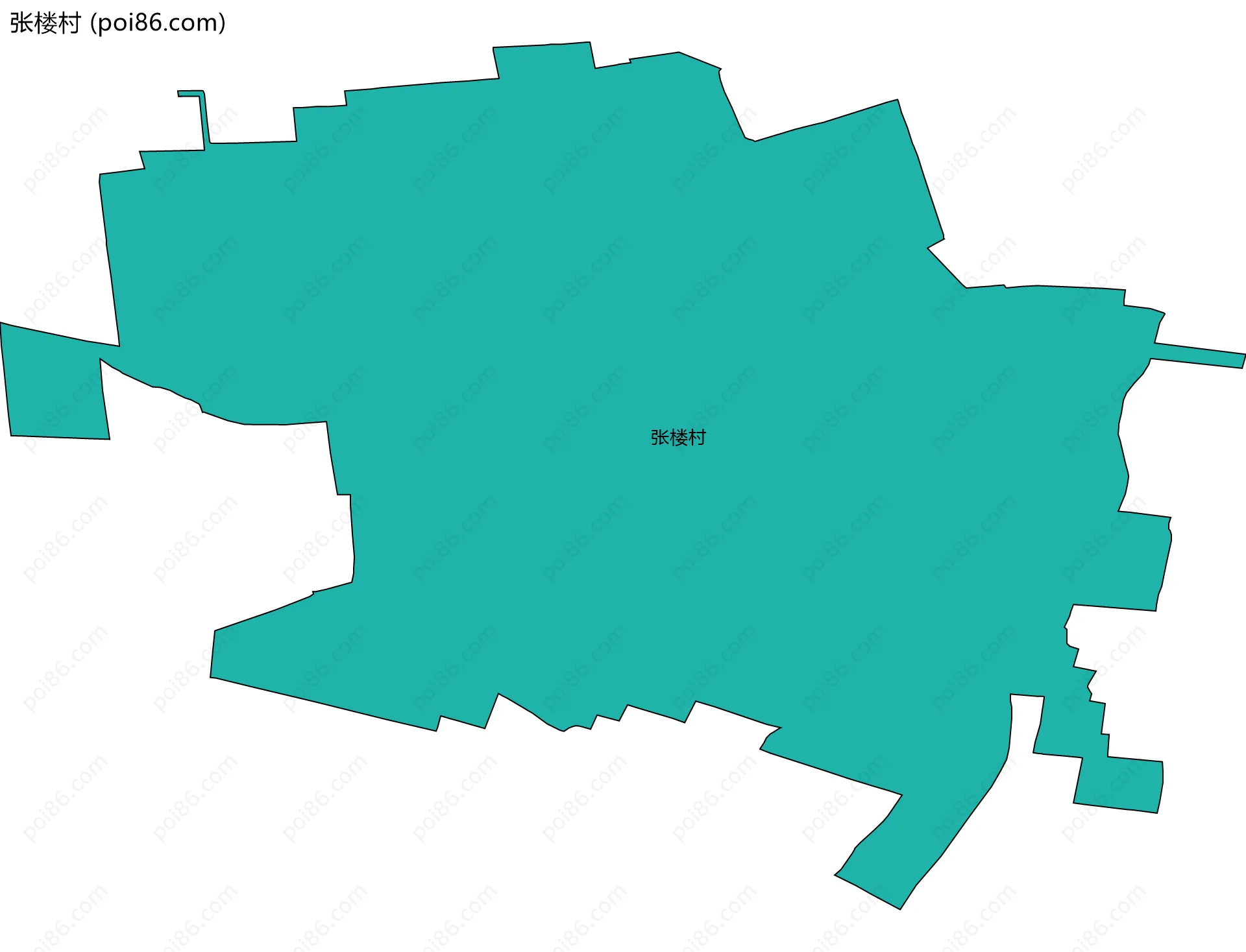 张楼村边界地图