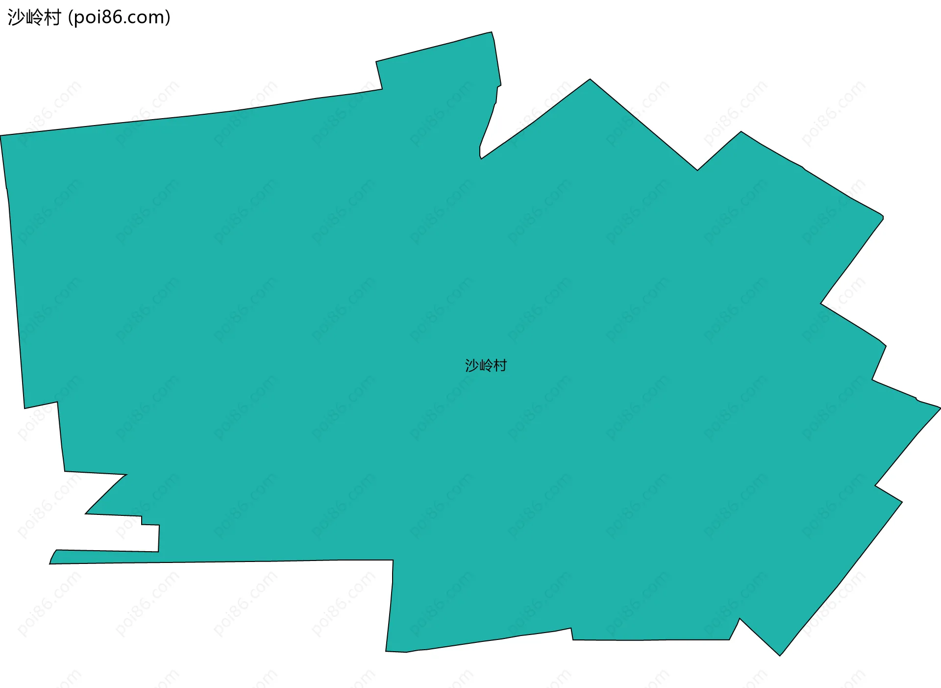 沙岭村边界地图