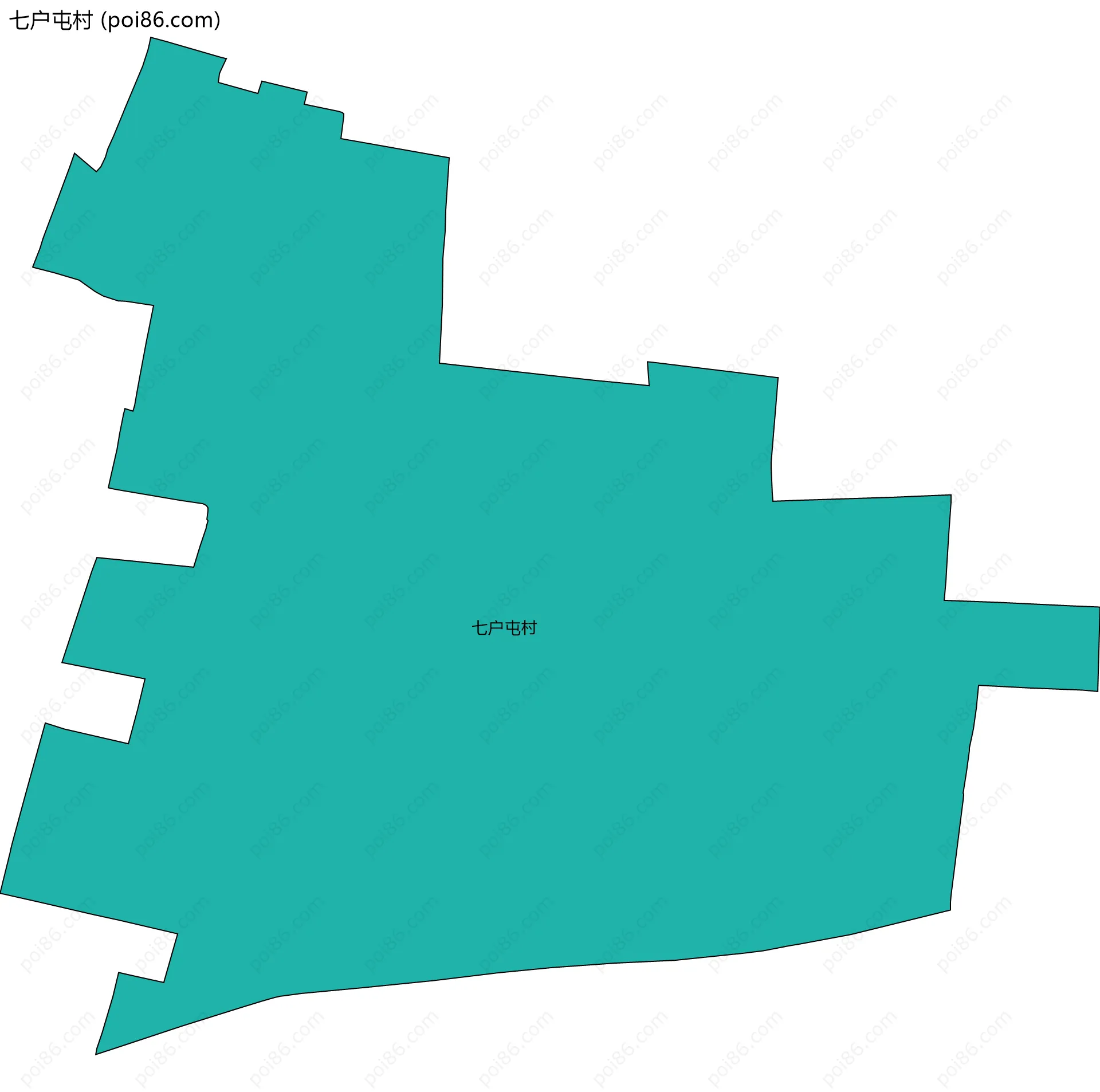 七户屯村边界地图