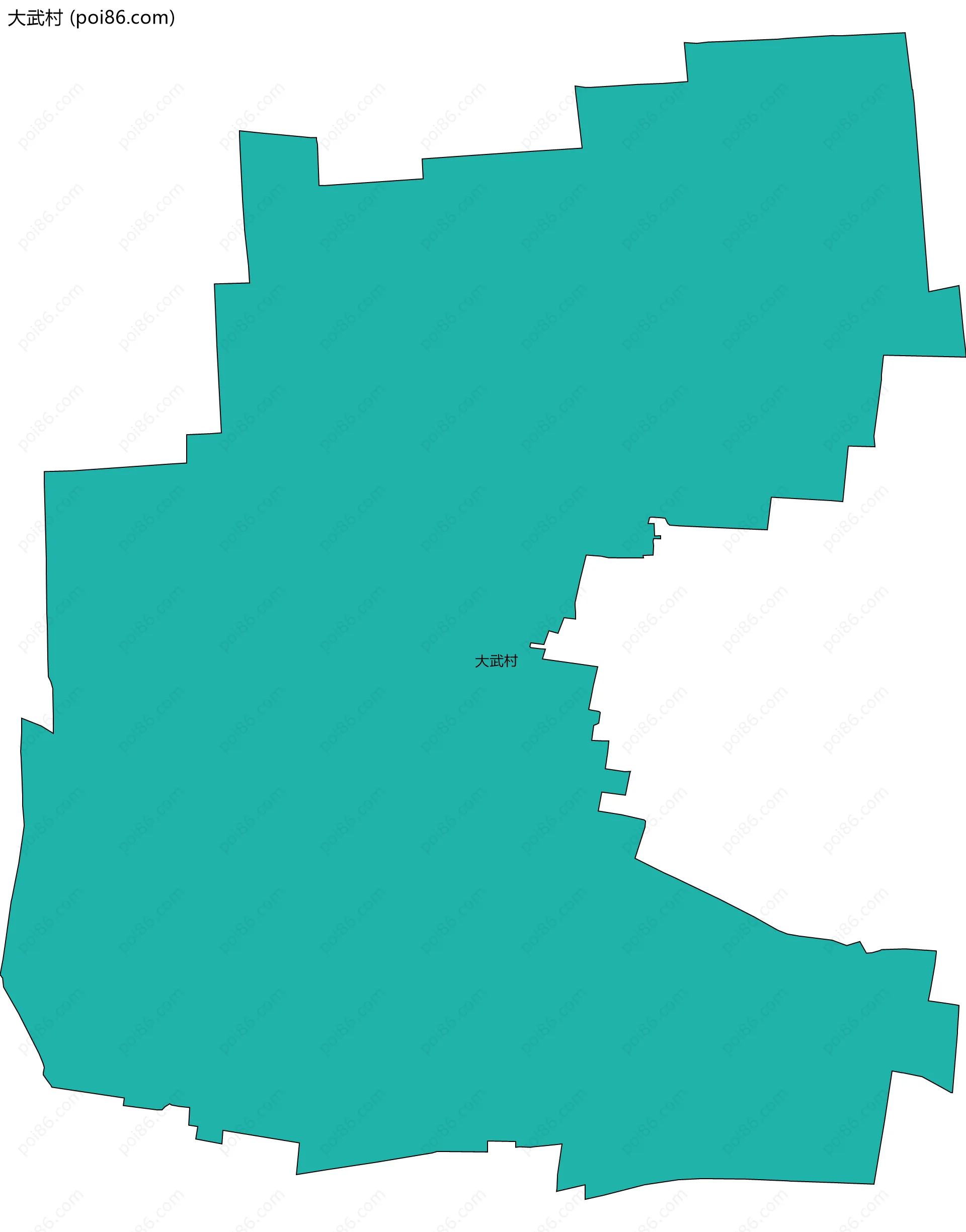 大武村边界地图