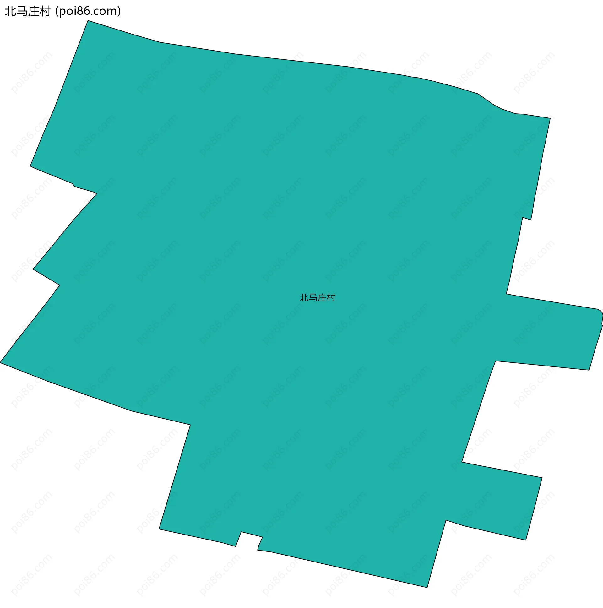 北马庄村边界地图
