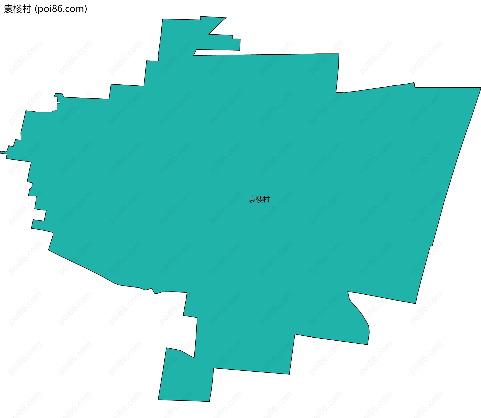袁楼村边界地图
