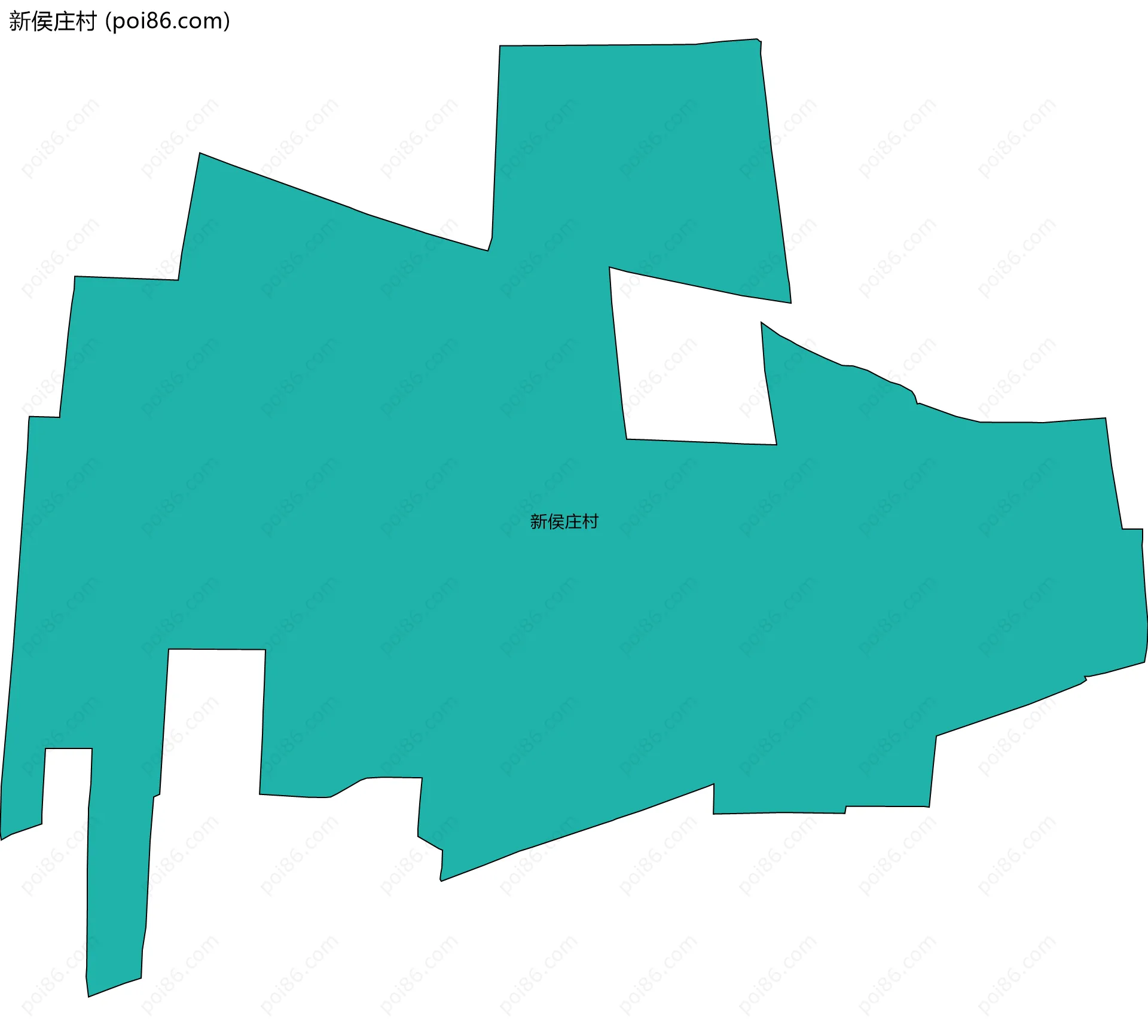 新侯庄村边界地图