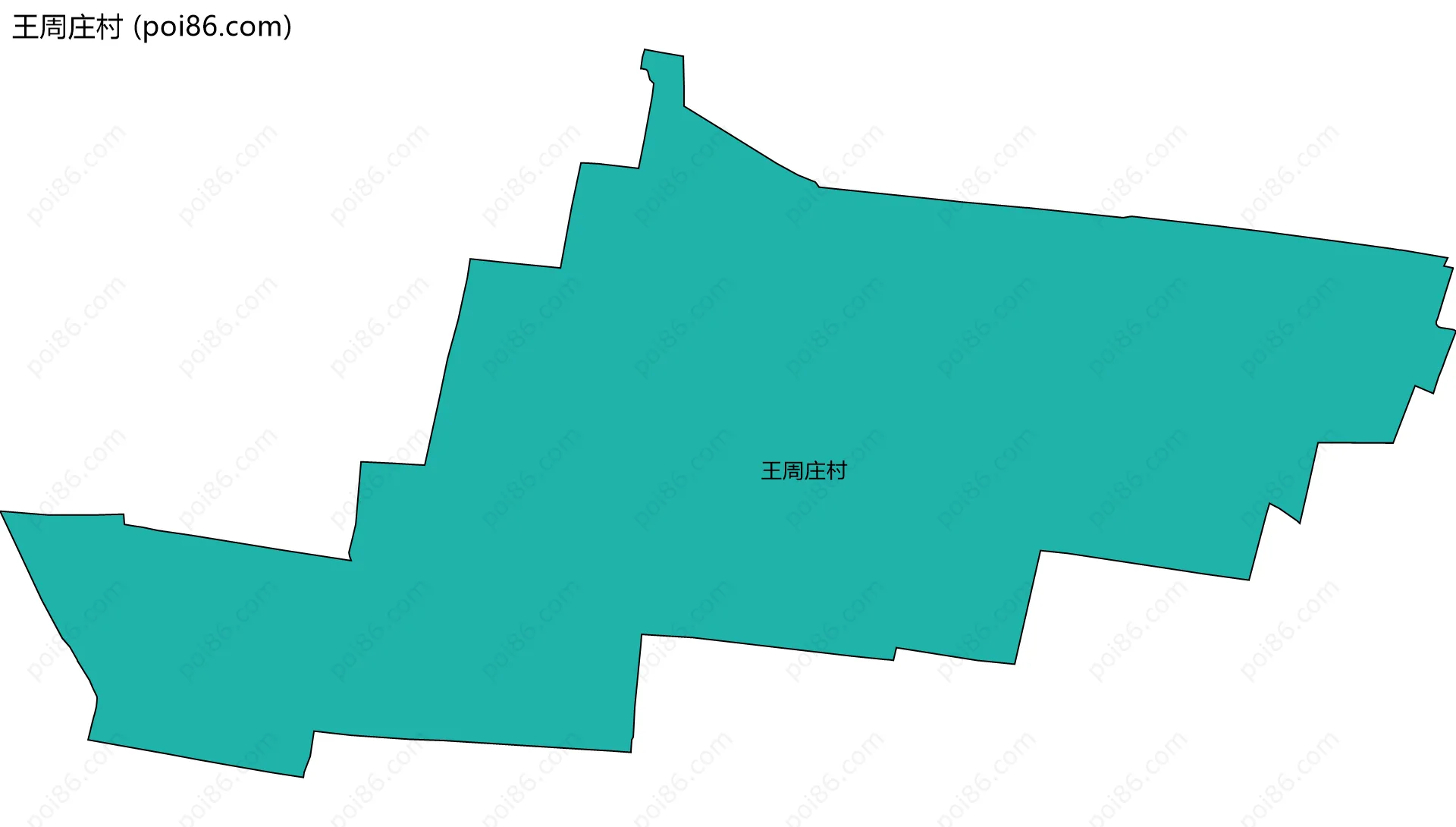 王周庄村边界地图