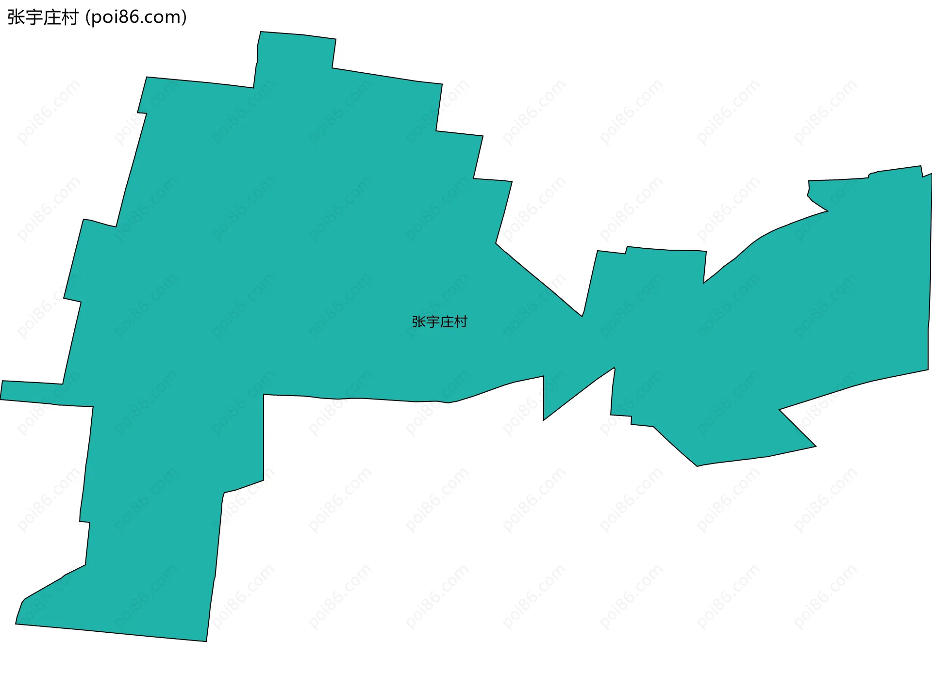 张宇庄村边界地图