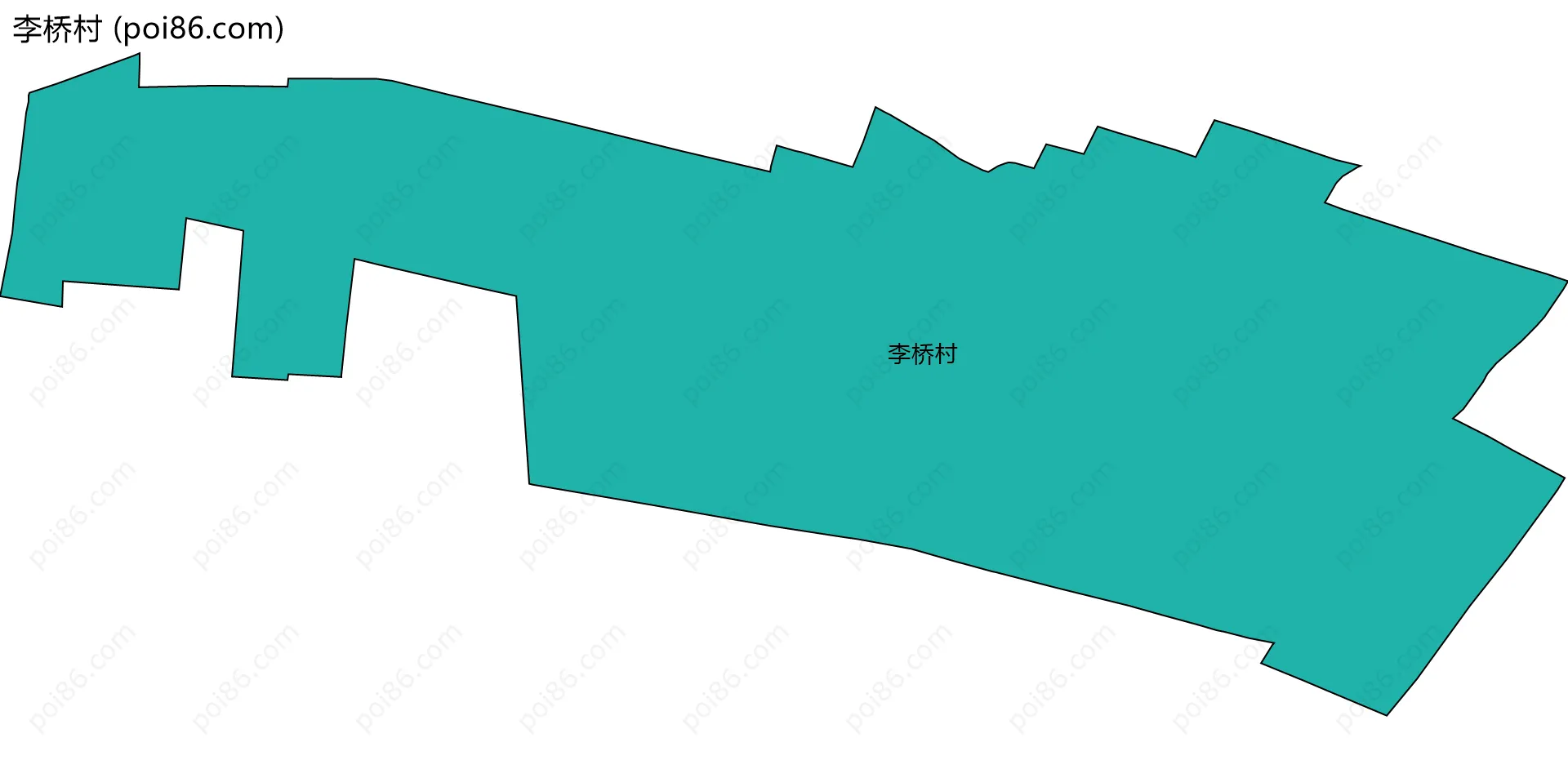 李桥村边界地图